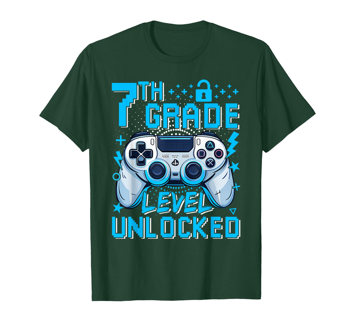 7th Grade Level Unlocked Video Game First Day Boy Kid T-Shirt