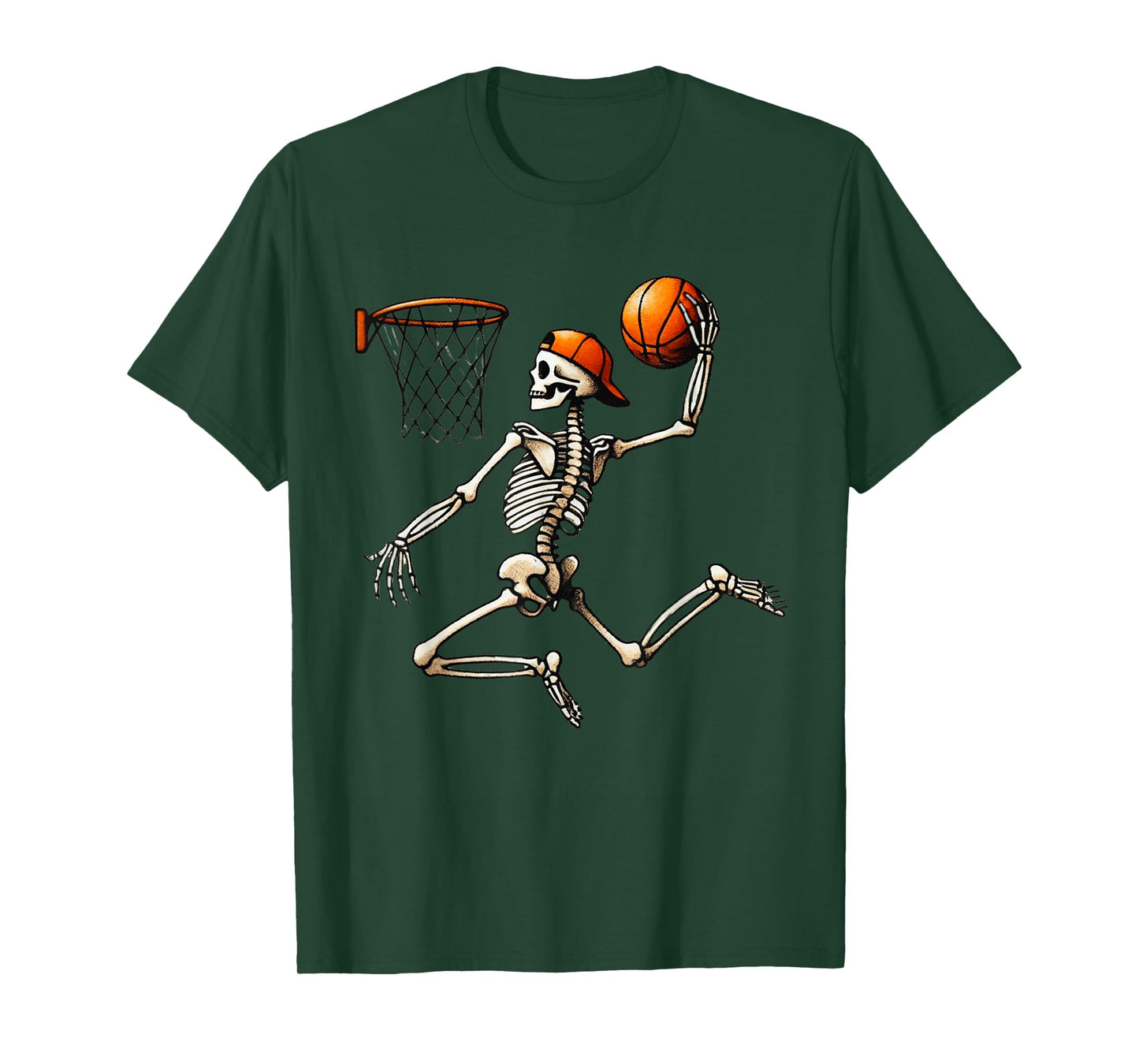 Skeleton Basketball Halloween Costume Funny Men Boys Kids T-Shirt