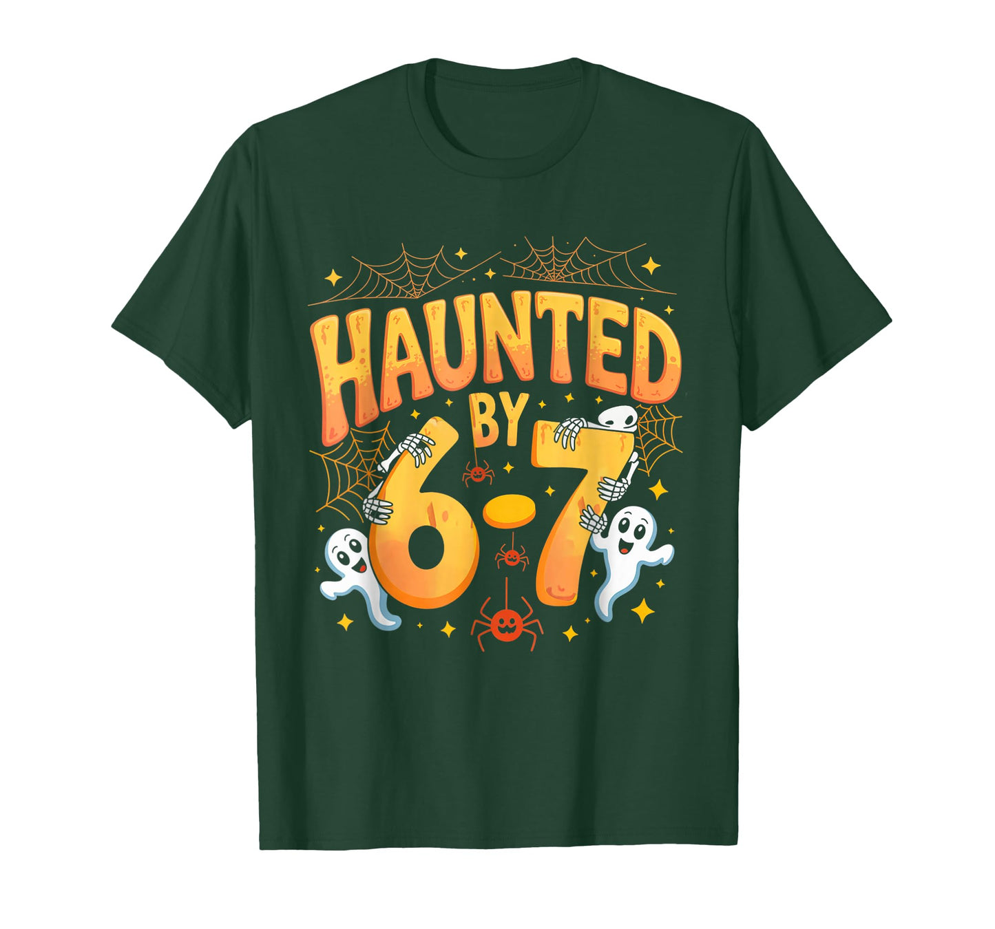 Haunted by 6-7 Six Seven 6 7 Meme Design Couples Halloween T-Shirt