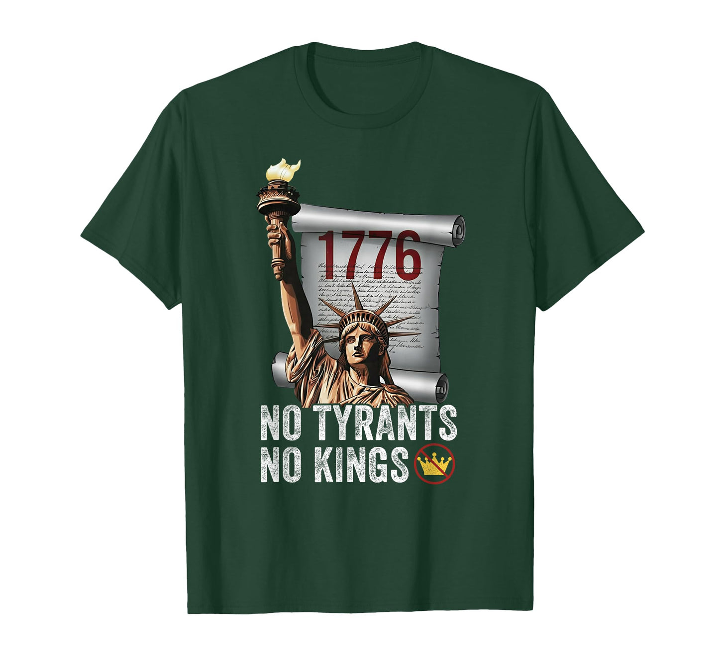 No Tyrants No Kings Liberty 1776 Patriotic T-Shirt