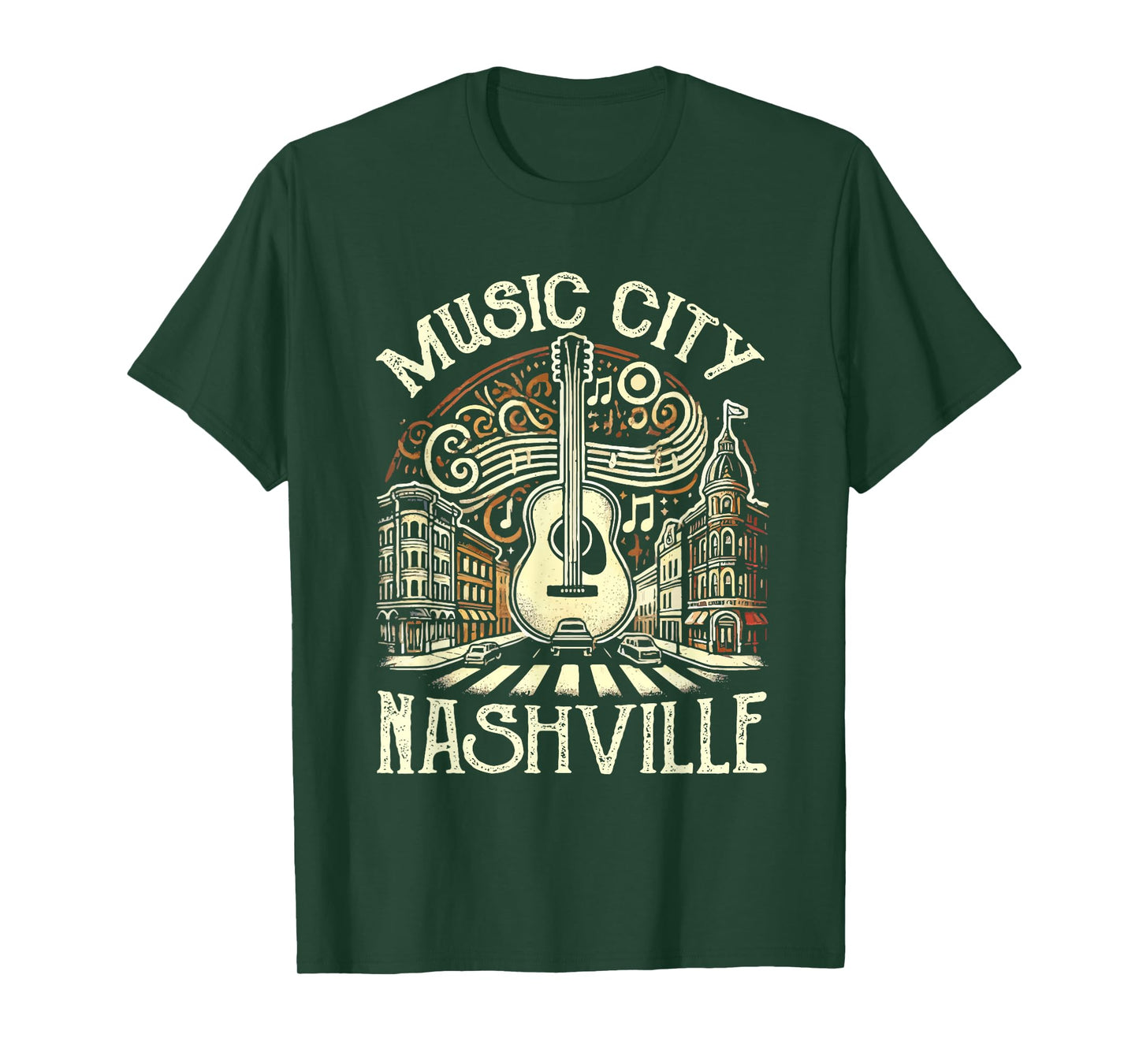 Music City Souvenir From Nashville TN Guitar Nashville T-Shirt
