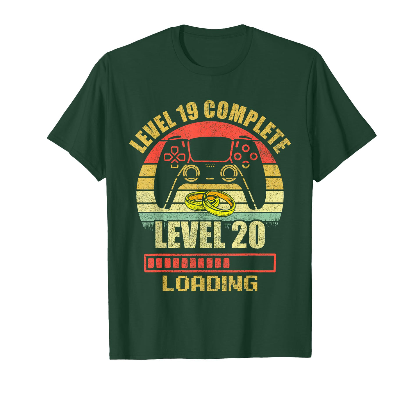 Couples Shirts For Him Level 19 Complete Wedding Anniversary T-Shirt
