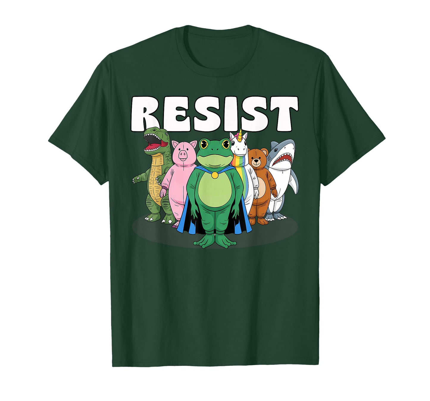 Resist No King Portland Frog Costume Activists Group Frog T-Shirt
