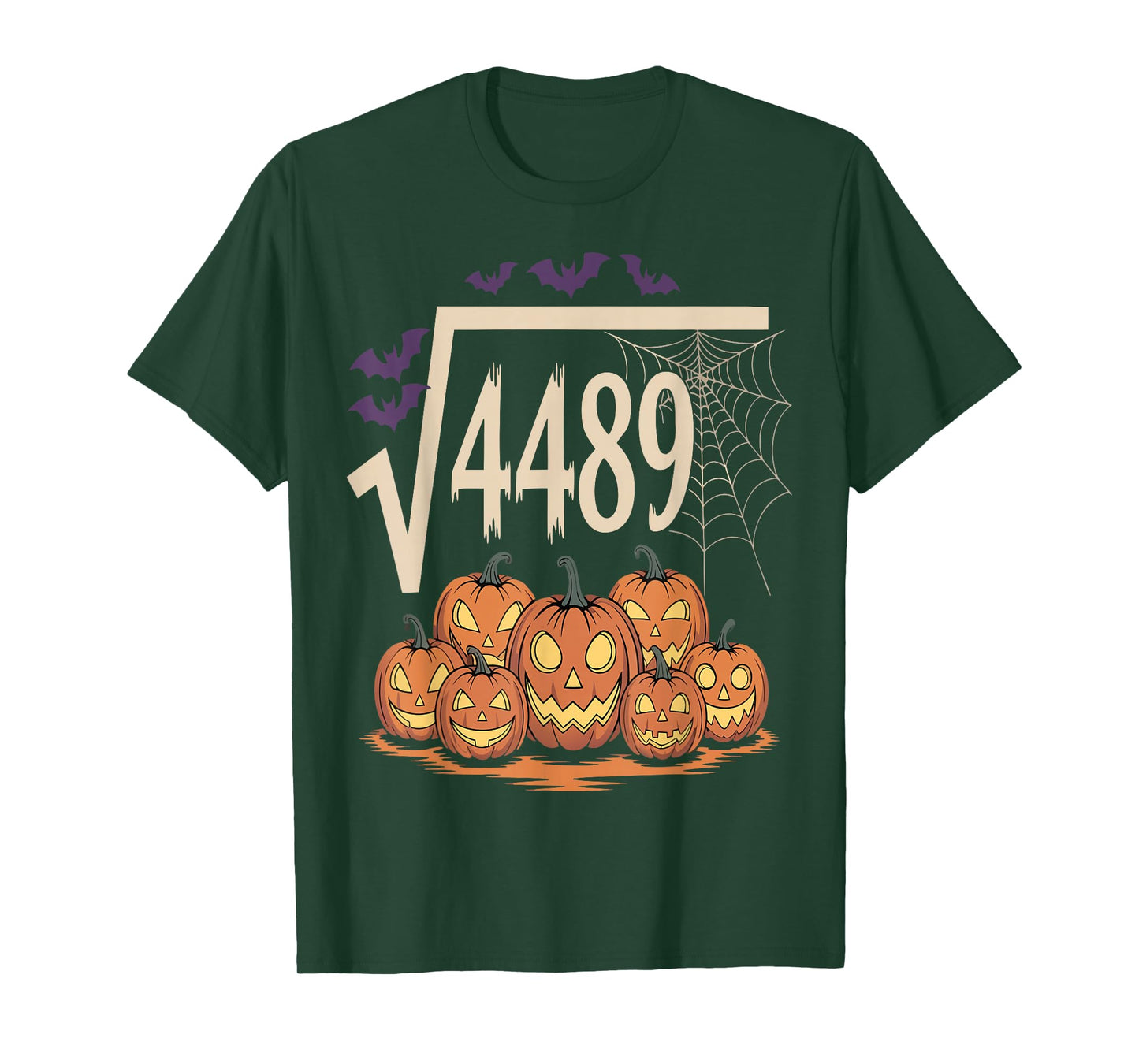Square Root 4489 Slang Math Teacher Six Seven 6 7 Halloween T-Shirt