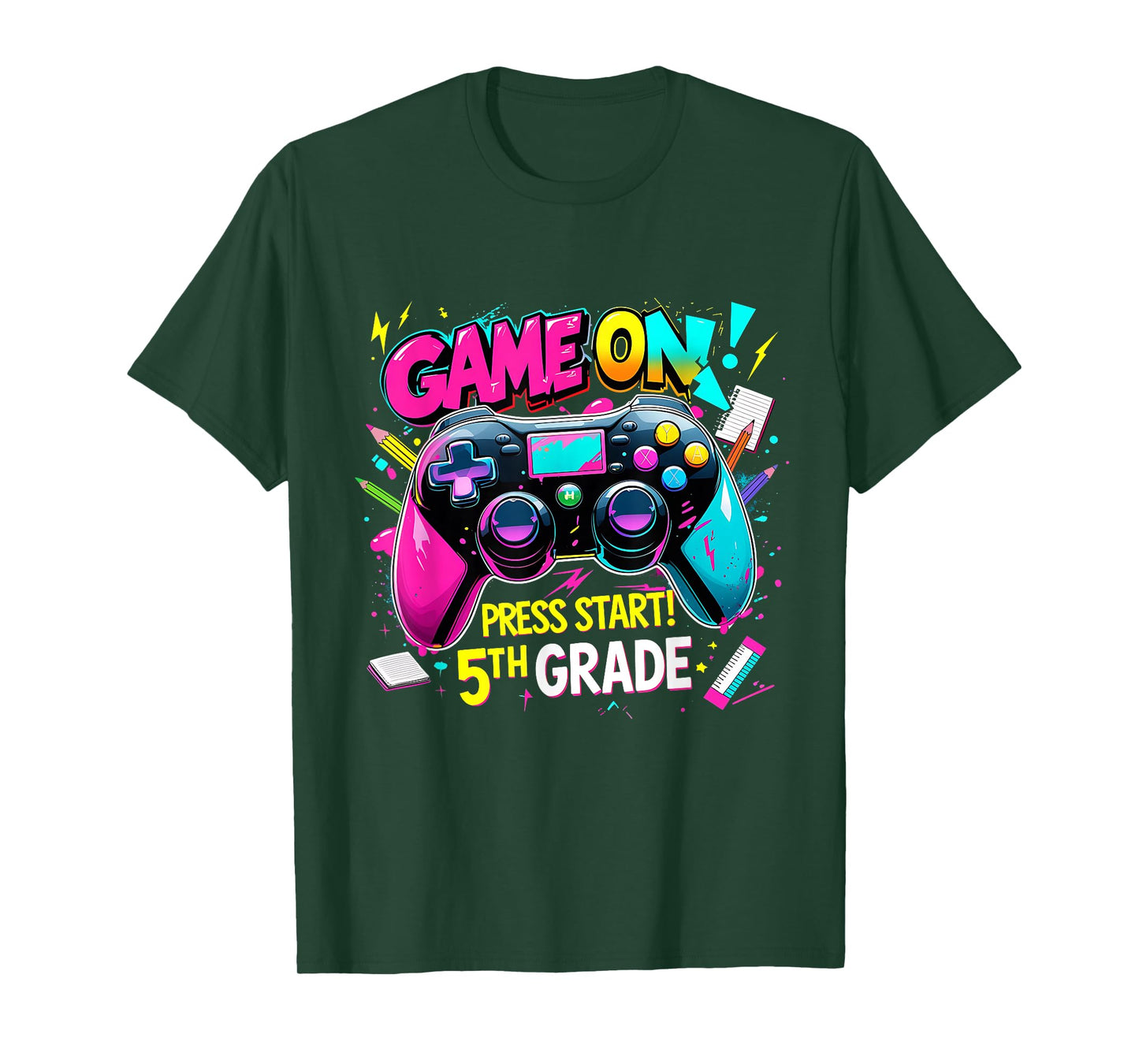 Game On 5th Grade Gamer Back to School Tee T-Shirt