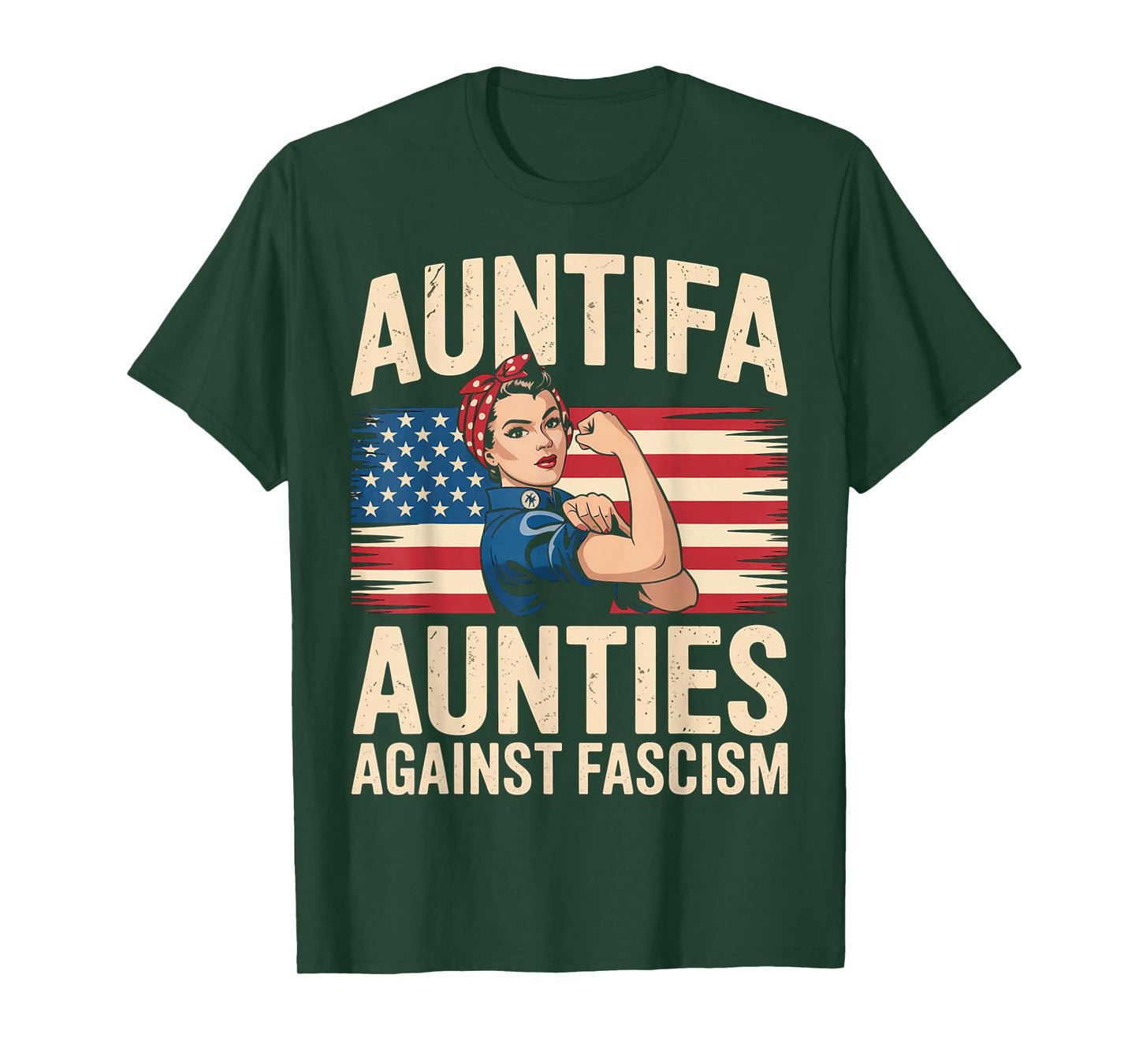 AUNTtifa Aunts Against Fascism Flag Resist No Kings 50501 T-Shirt