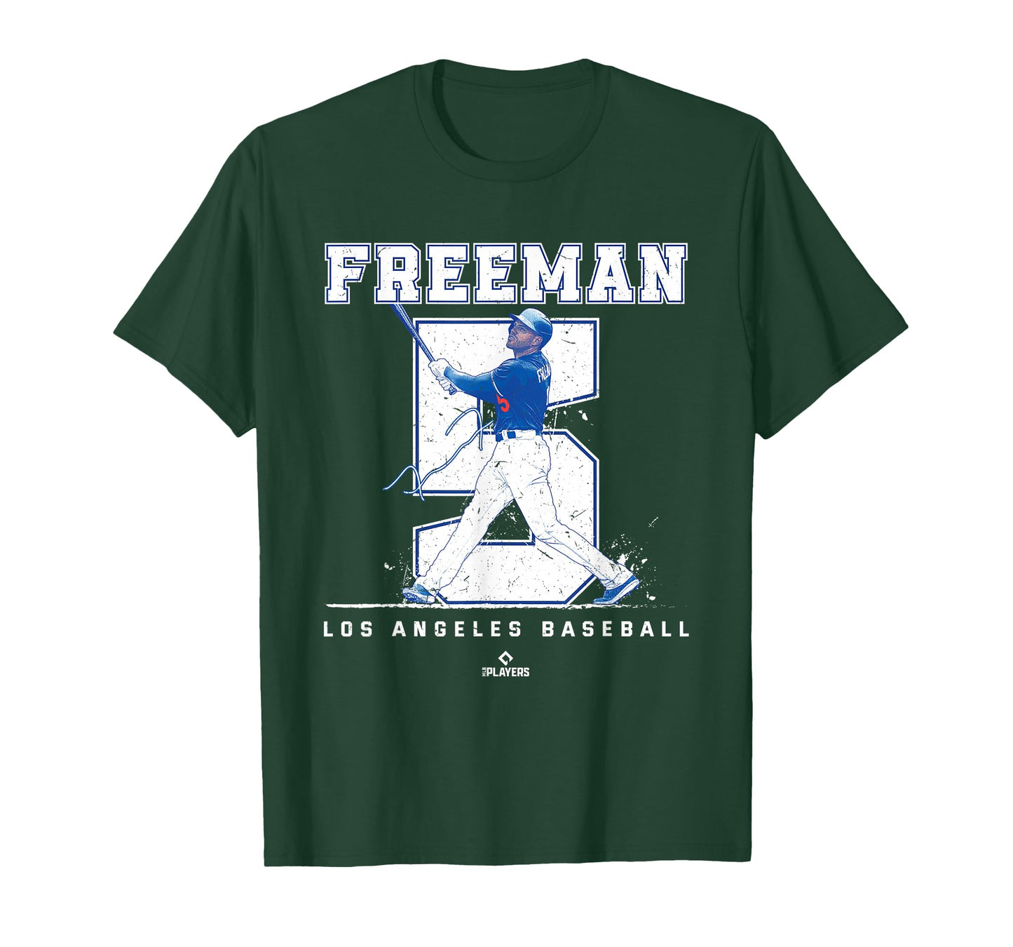 Number and Portrait Freddie Freeman Los Angeles MLBPA T-Shirt