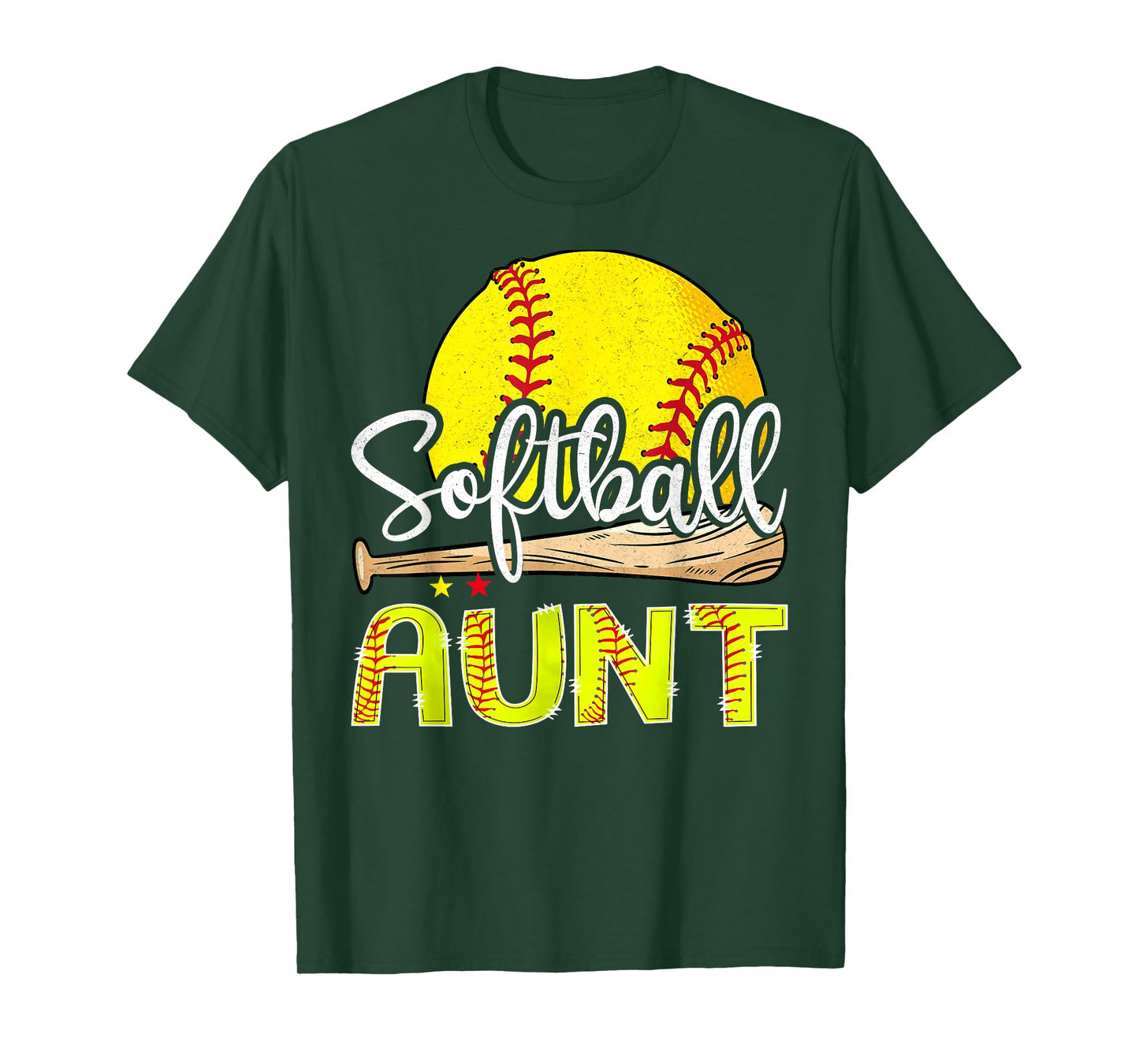 Vintage Softball Aunt Softball Player Game Day T-Shirt