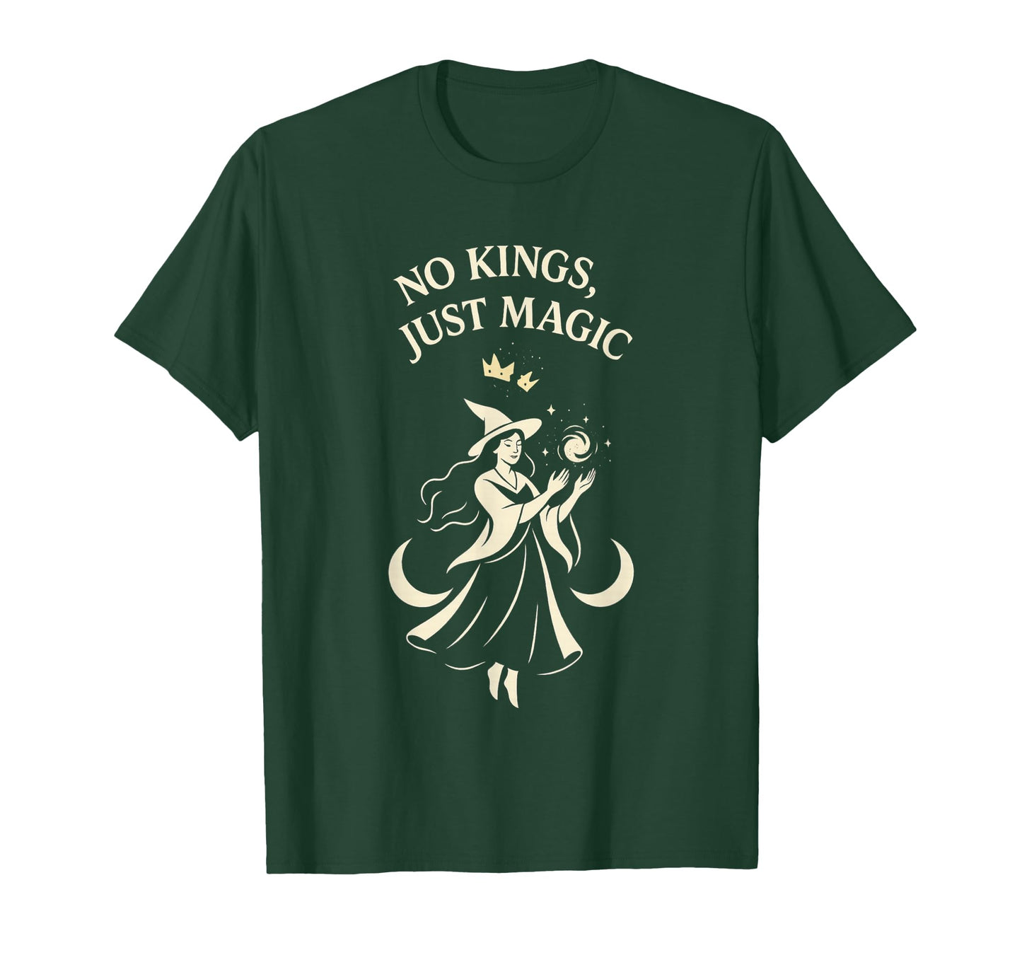 No Kings Just Magic Funny Witchcore Halloween Art T-Shirt