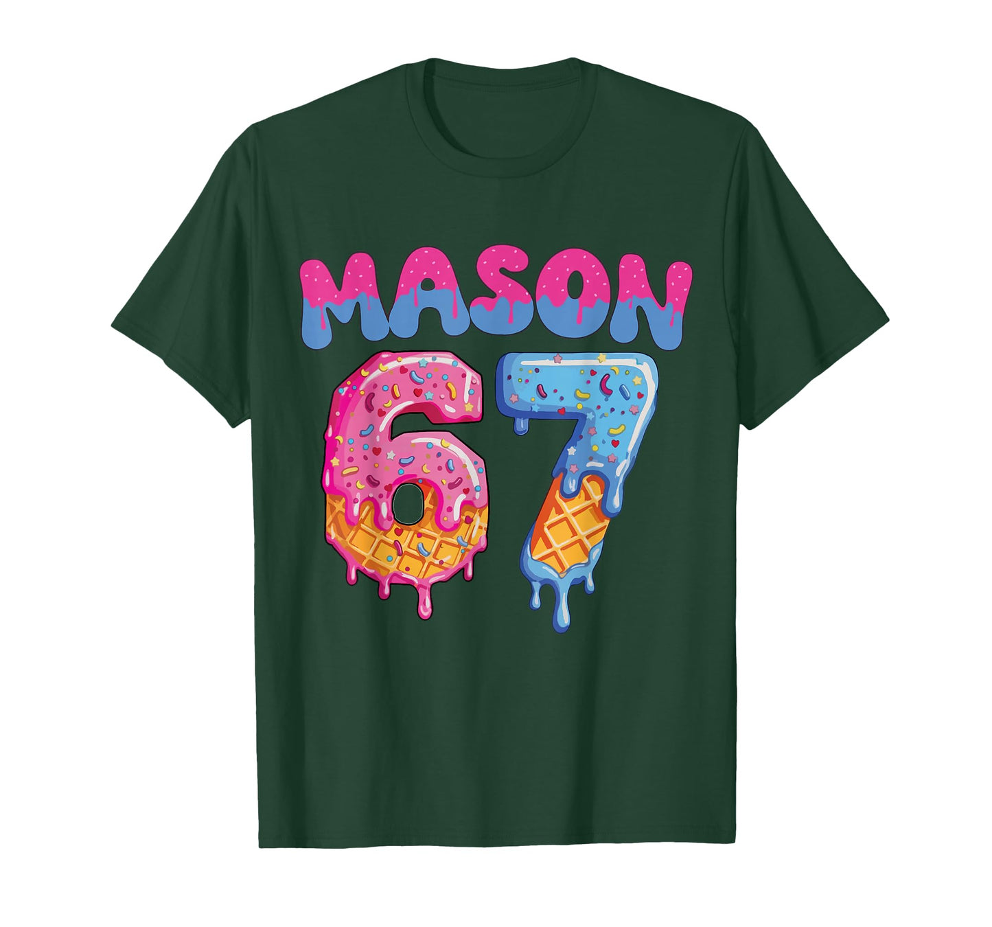 Baseball Drip Number 67 Player Or 67th Birthday T-Shirt