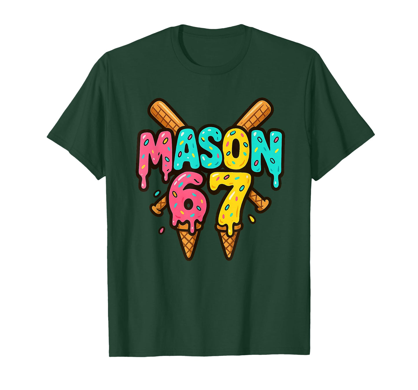 Mason 67 Ice Cream Funny Meme Six Seven T-Shirt