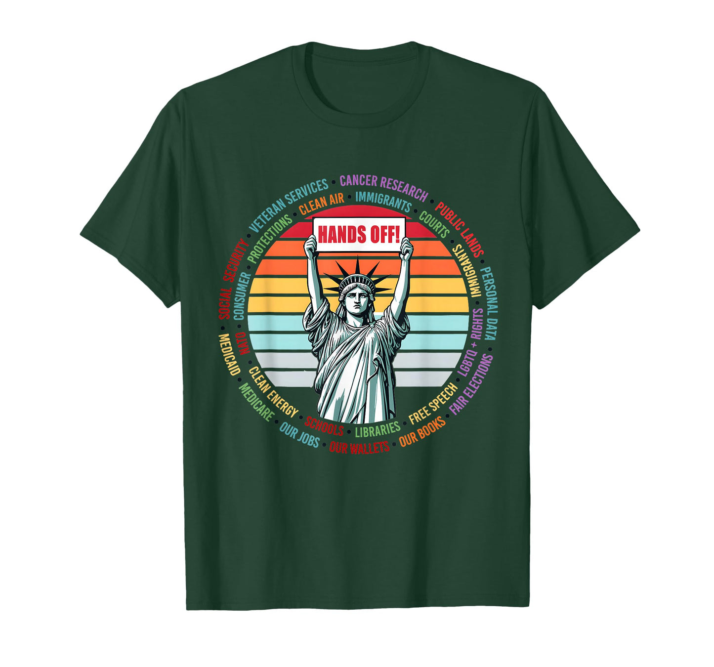 Resist Resistance Statue of Liberty Hands Off Protest T-Shirt