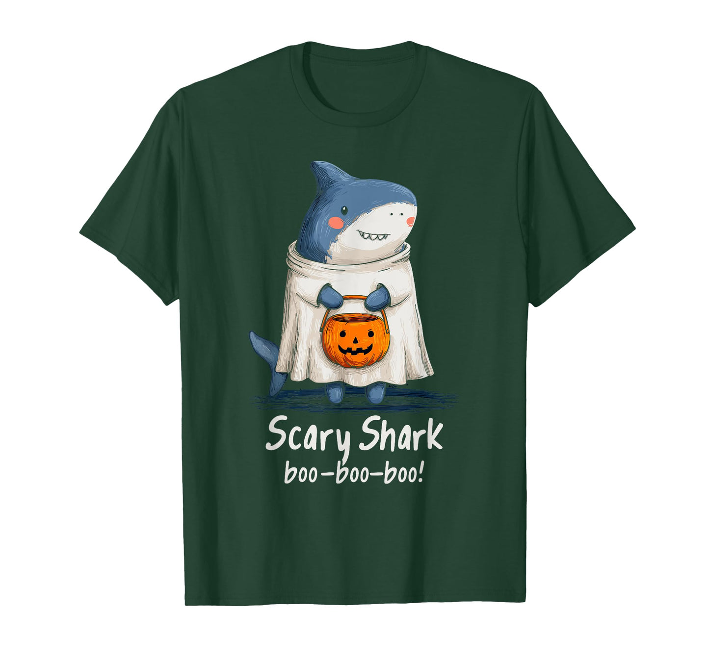 Cute Shark Mummy Halloween Men Women Kids Funny Shark T-Shirt