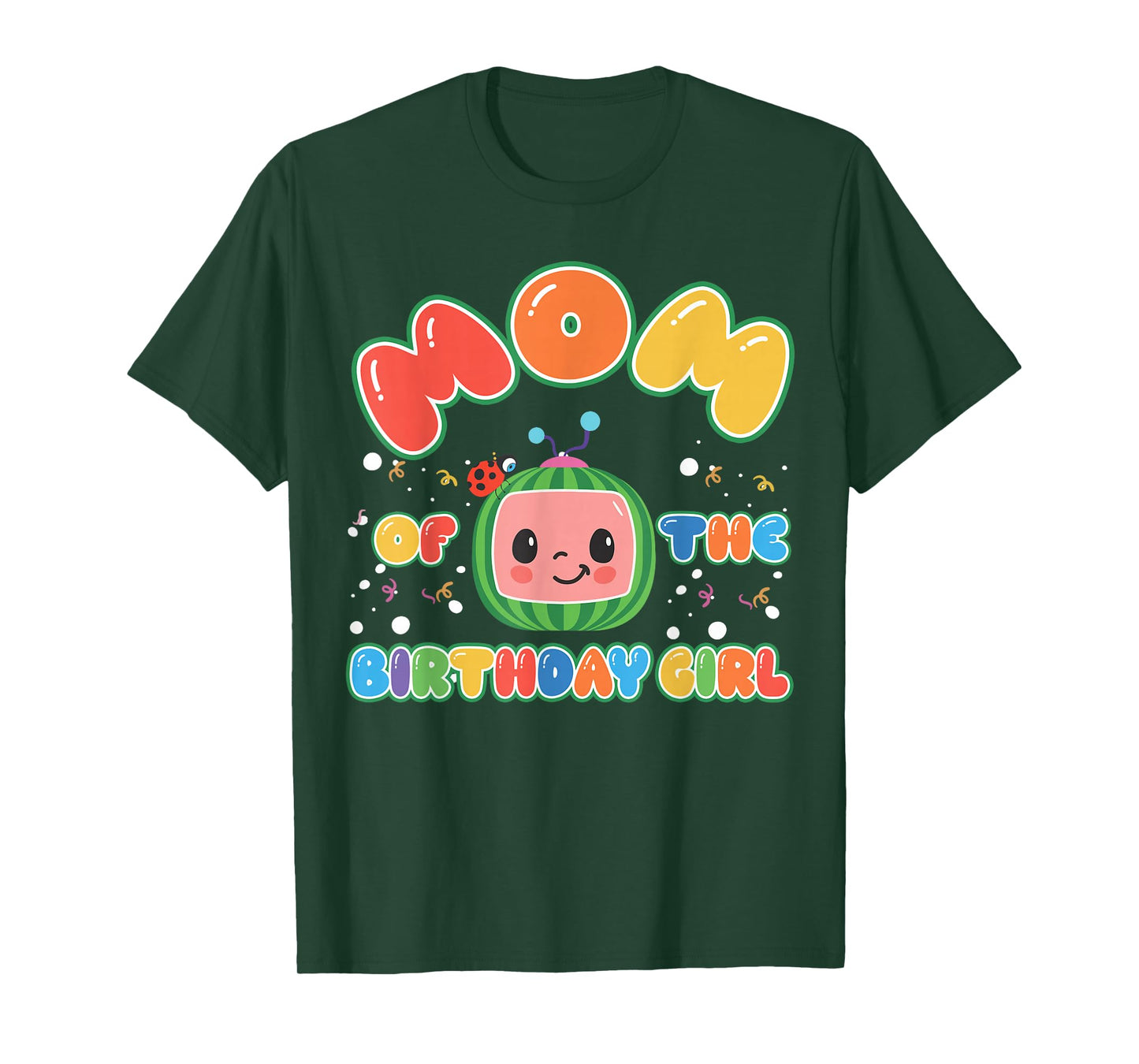 Dad And Mom Of The Birthday Girl Melon Family Matching Funny T-Shirt