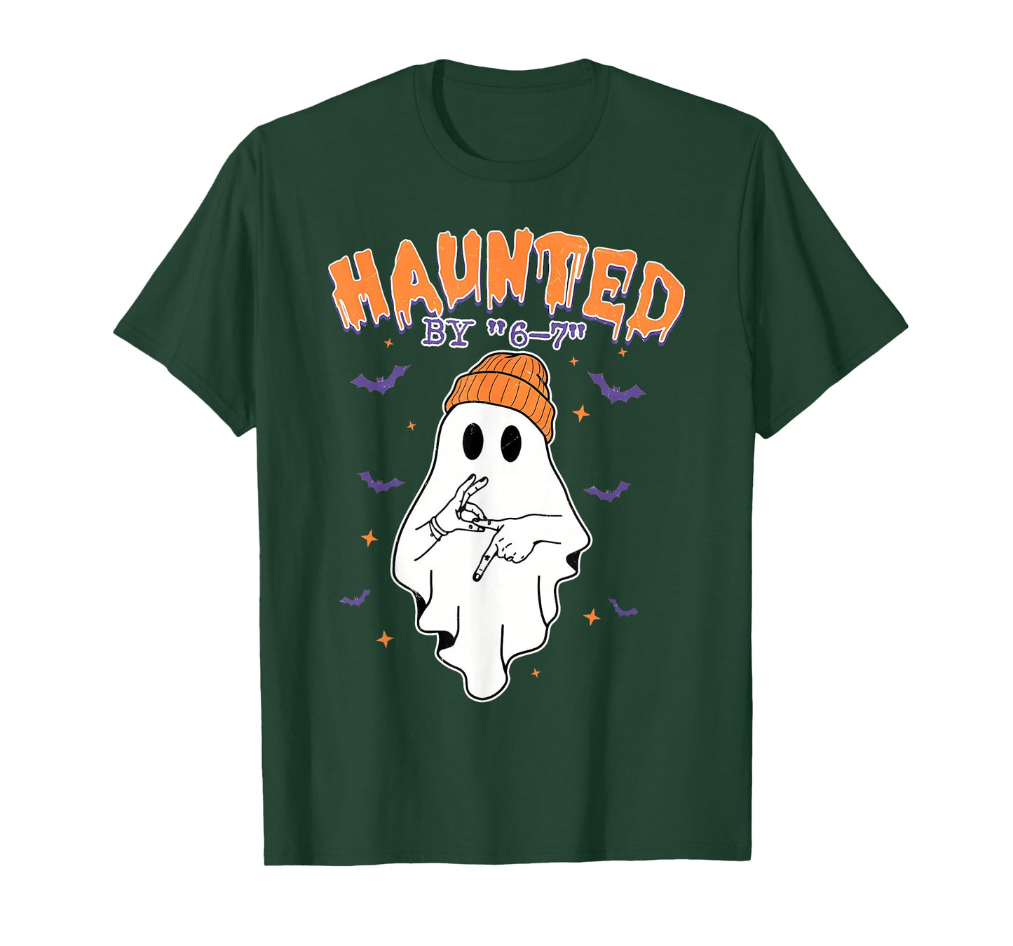Haunted by 6-7 Ghost Halloween Funny Style Meme Six Seven 67 T-Shirt