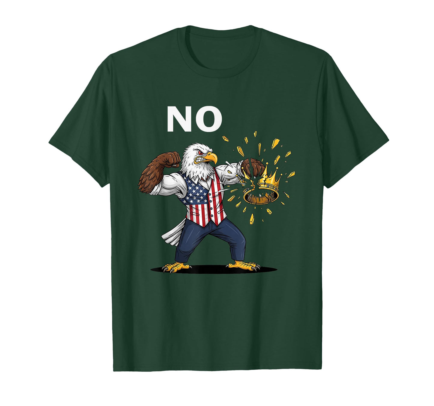 Funny Eagle No Kings October 18 No Kings Day Men Women T-Shirt