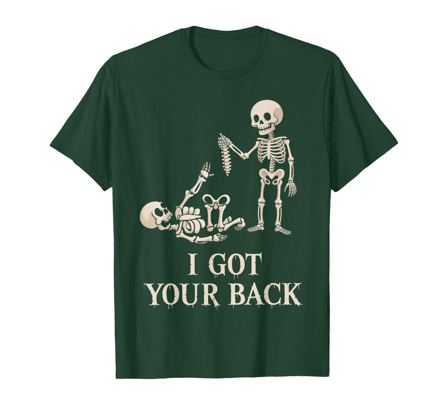 I Got Your Back Halloween Skeleton Skull T-Shirt