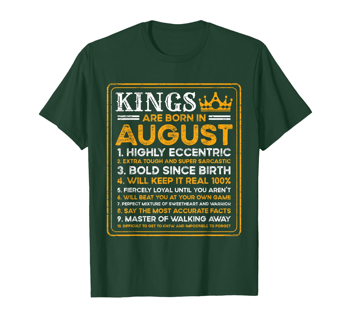Birthday Kings are Born In August Birthday T-Shirt
