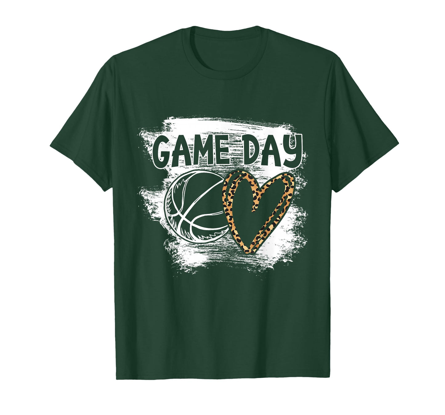 Basketball Player Game Day Leopard Cheetah Basketball Fan T-Shirt