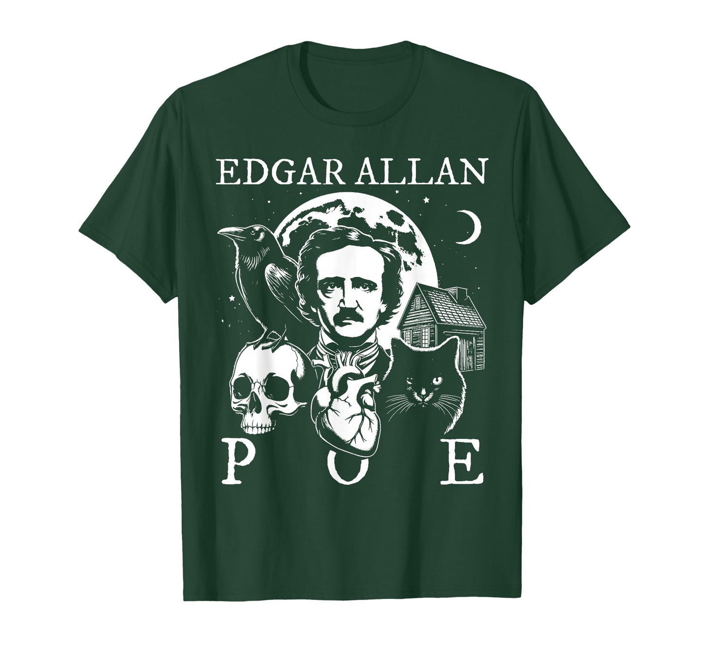Edgar Allan Poe Poems Quotes Raven Literature T-Shirt