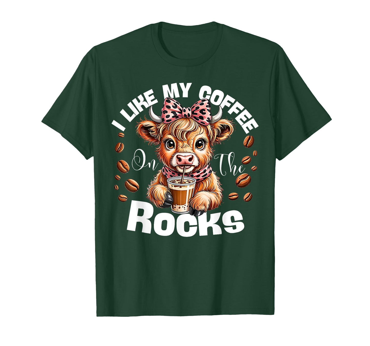 Funny Highland Cow I Like My Coffee Quote Humor Caffeine T-Shirt