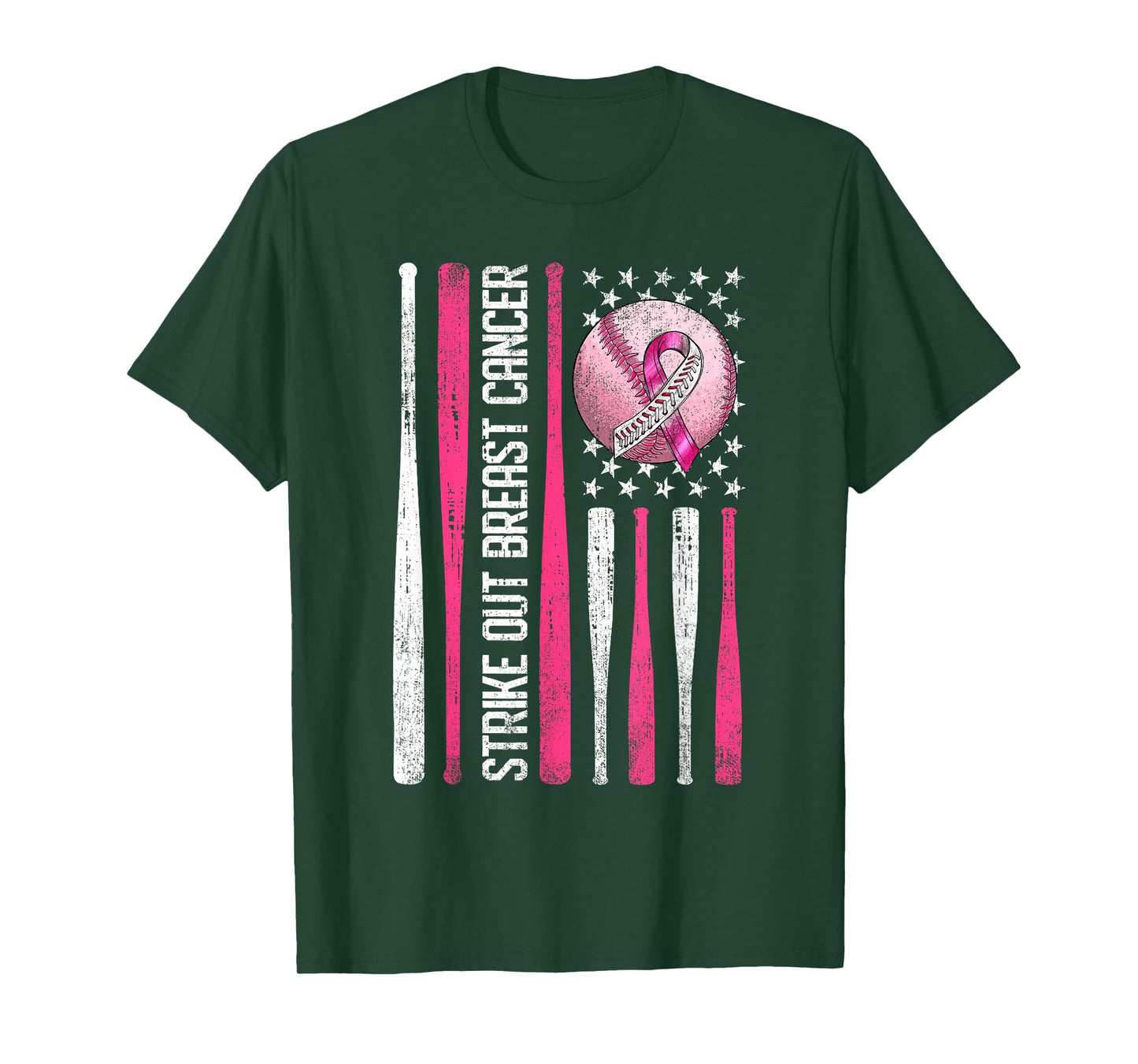 Strike Out Breast Cancer Baseball Fight Awareness Men Women T-Shirt