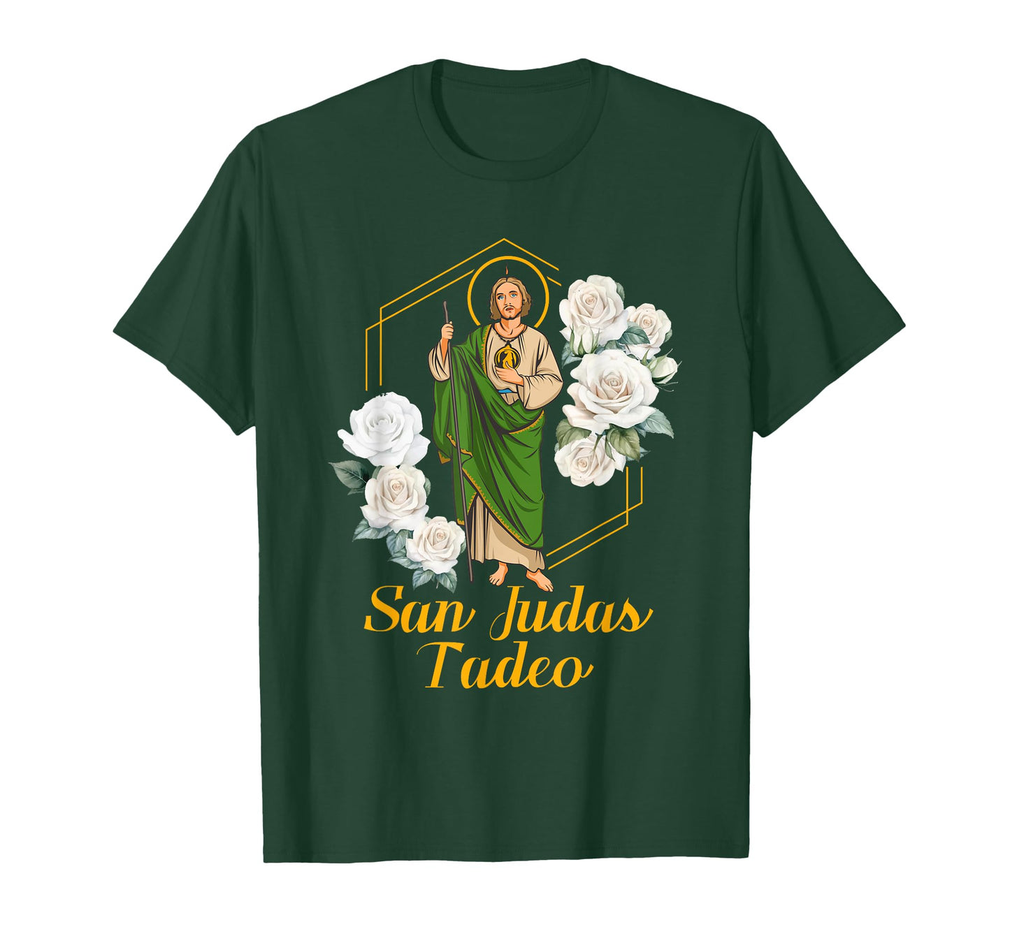 San Judas Tadeo con rosas T-Shirt