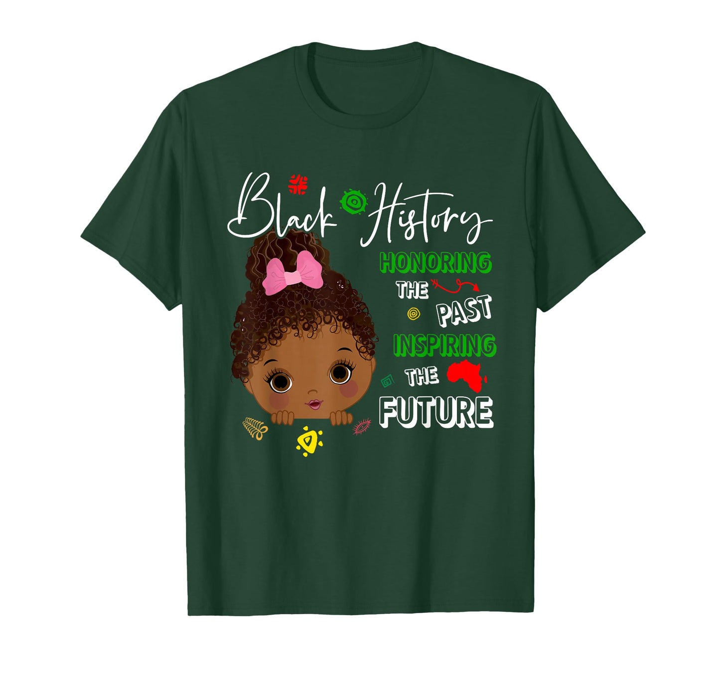 Honoring Past Black History African American Kids Girl T-Shirt