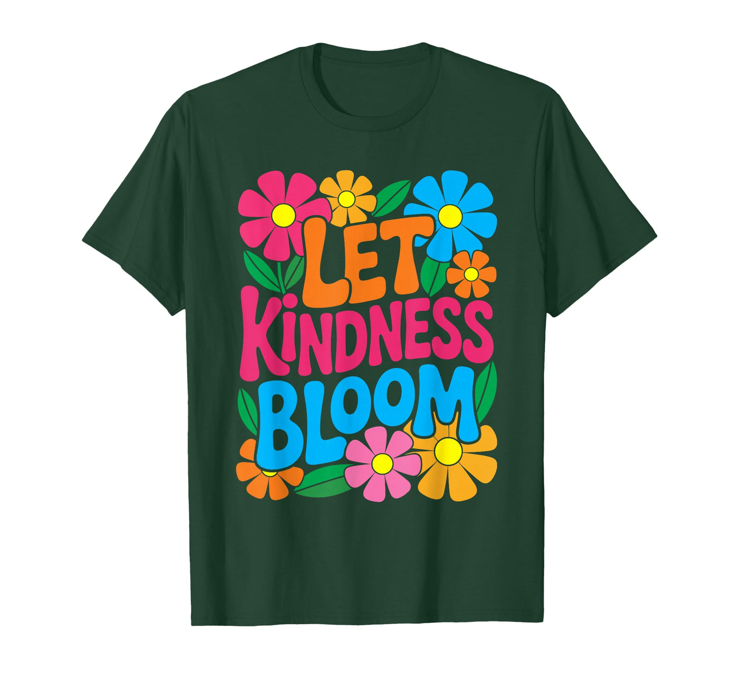 Let Kindness Bloom Flower Floral Retro Vintage Wildflower T-Shirt