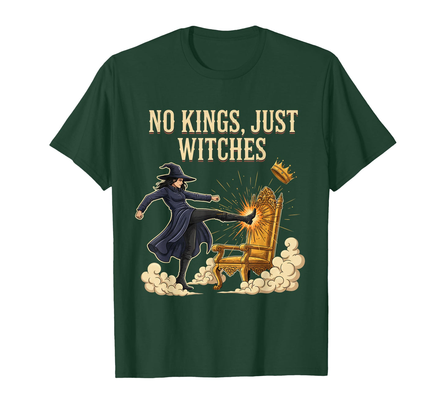 No Kings Just Witches - Funny Witchcore Halloween T-Shirt
