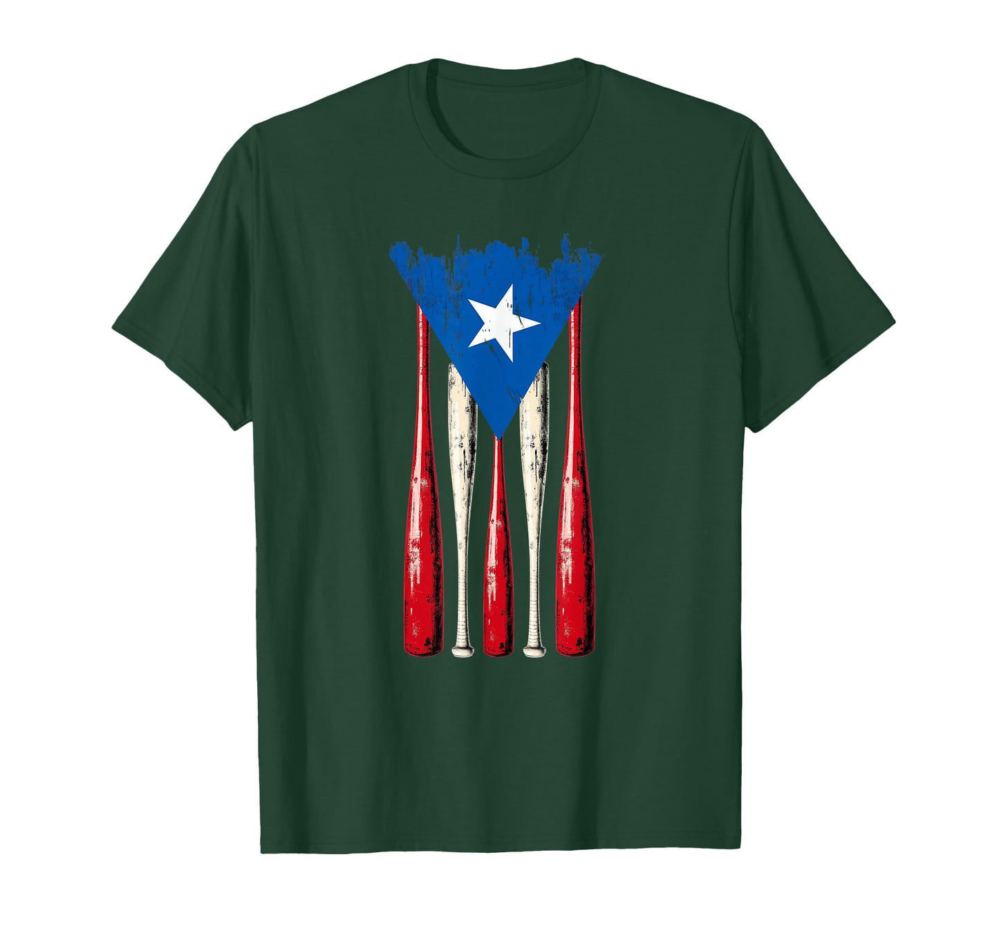 Puerto Rican Baseball Bats Puerto Rico Flag Pride Béisbol T-Shirt