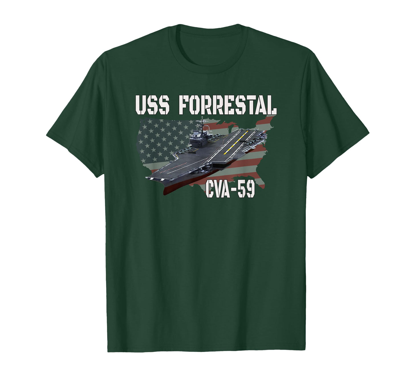 Veteran Aircraft Carrier Ideas for Father Son Boy USS Forrestal CVA-59 Aircraft Carrier Veterans Day T-Shirt
