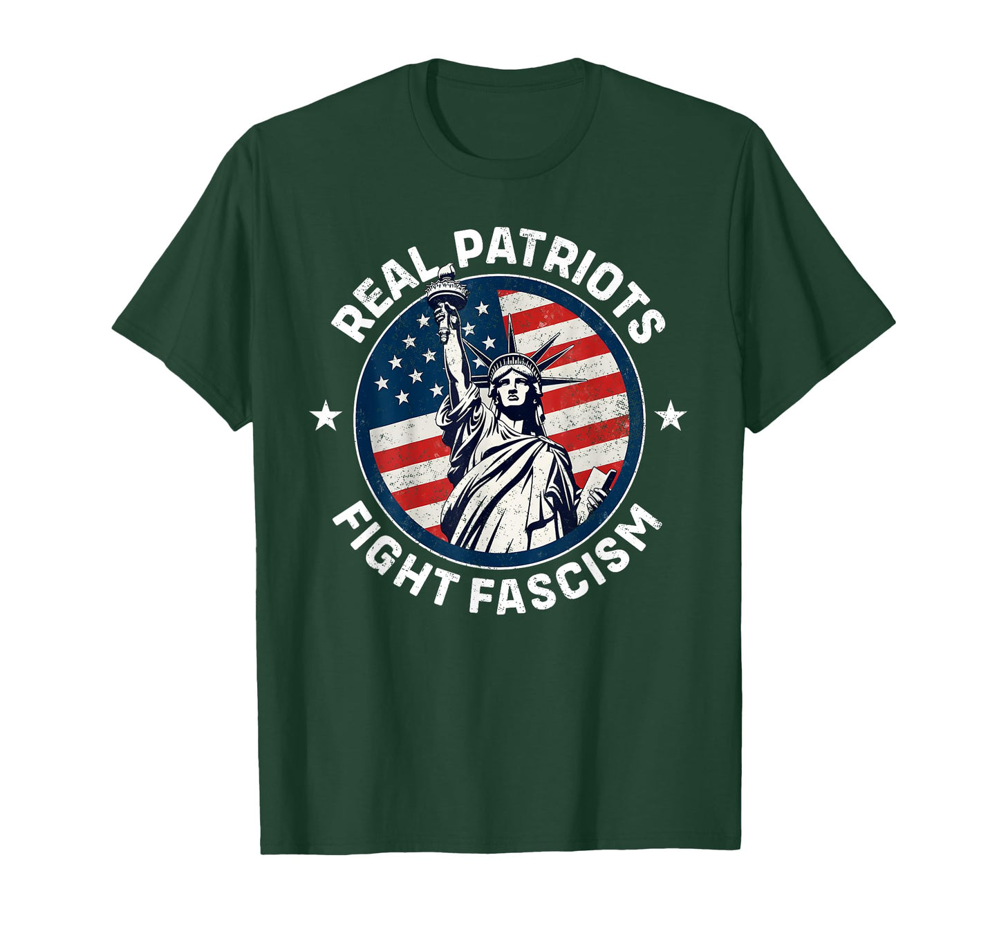 Real Patriots Fight Fascism Political Protest For Women Mens T-Shirt