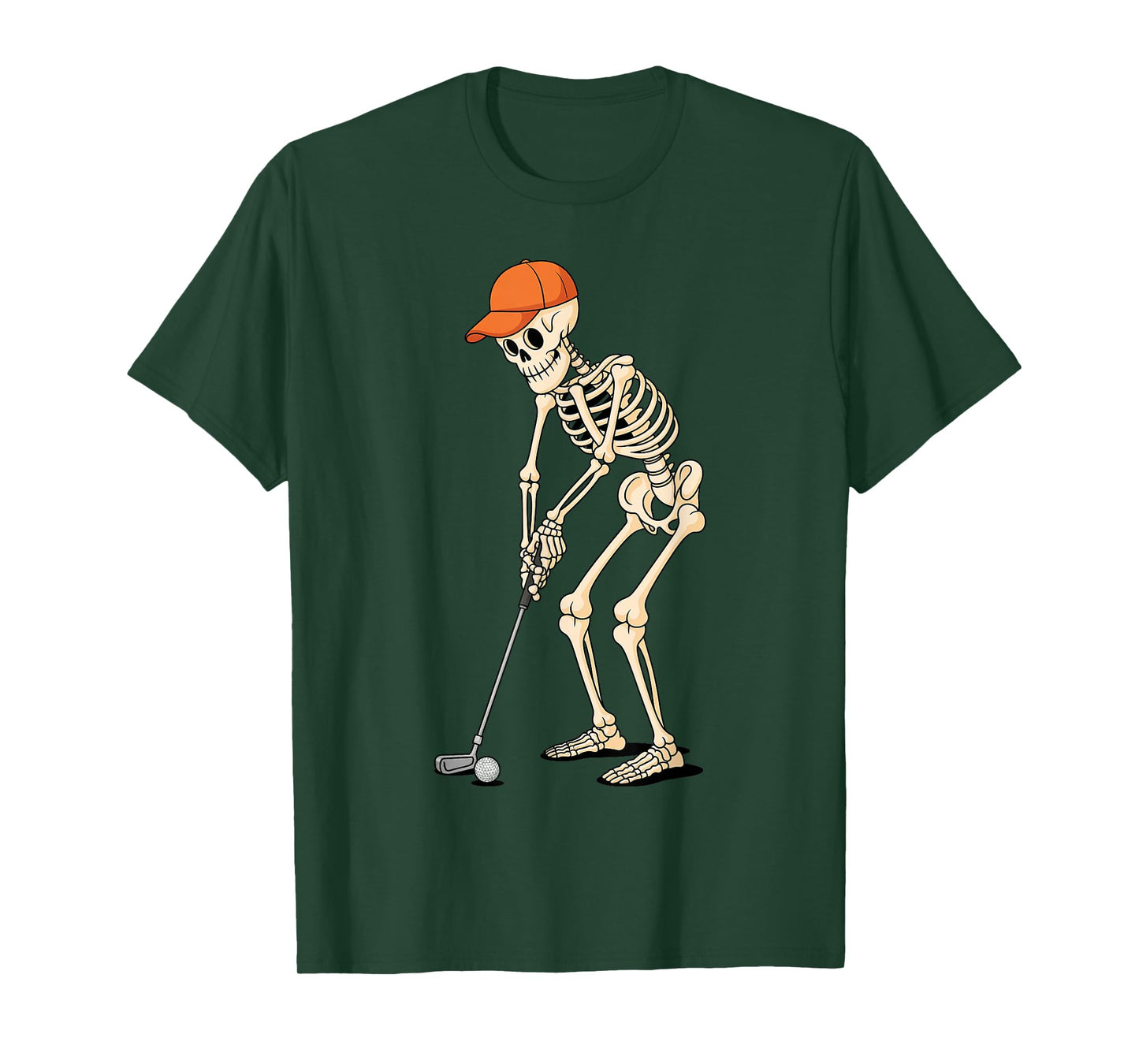 Skeleton Golf Halloween Golfer T-Shirt