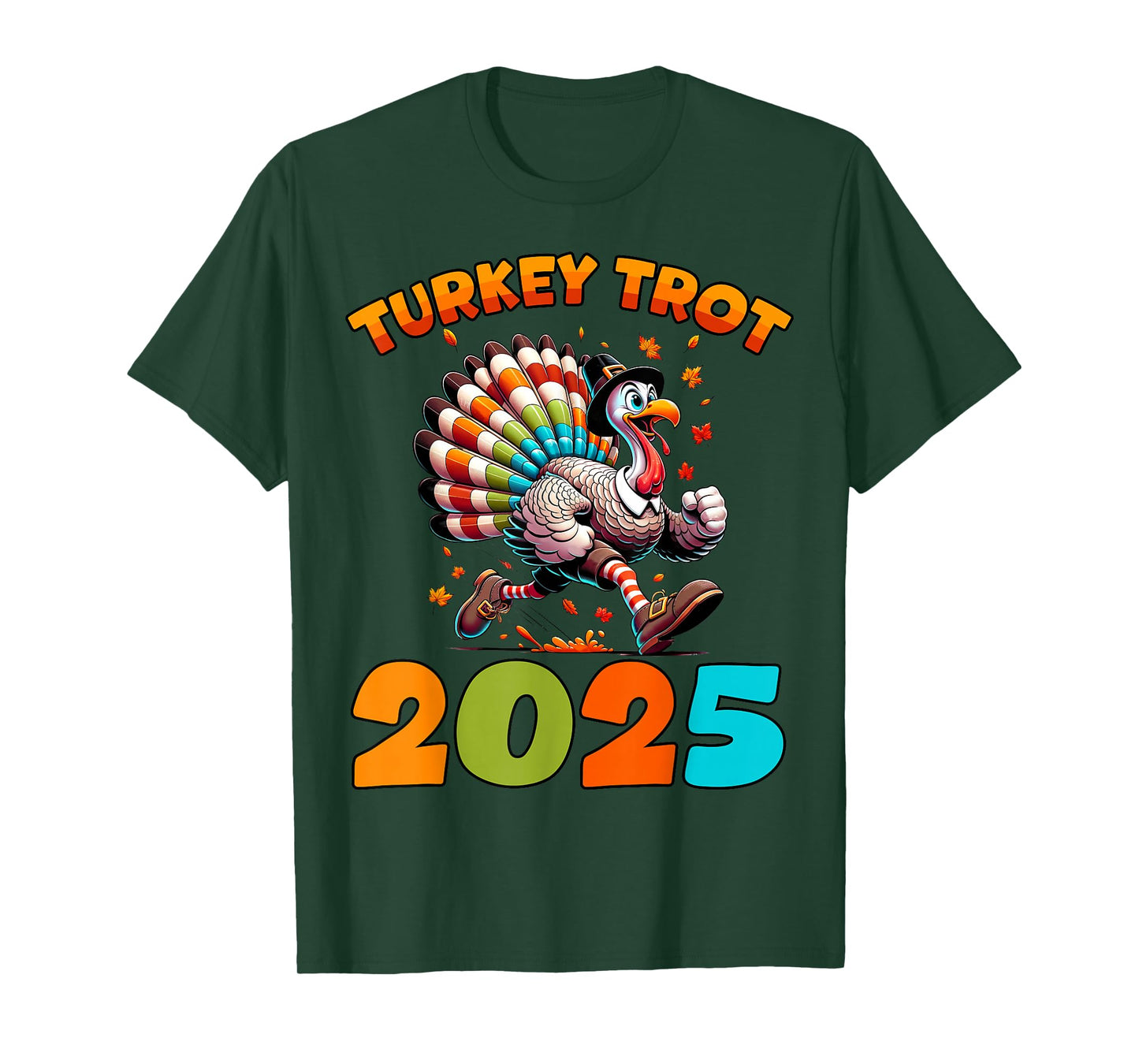 Running Turkey Trot Thanksgiving 2025 for Boys Girls Kids T-Shirt