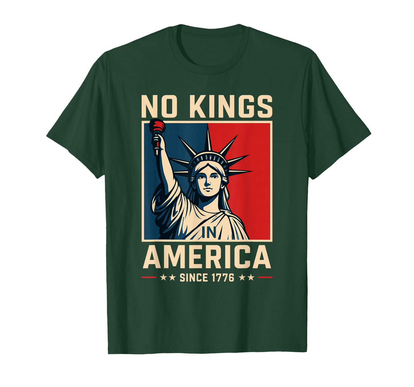No Kings in America Since 1776 T-Shirt Patriotic Freedom Tee T-Shirt