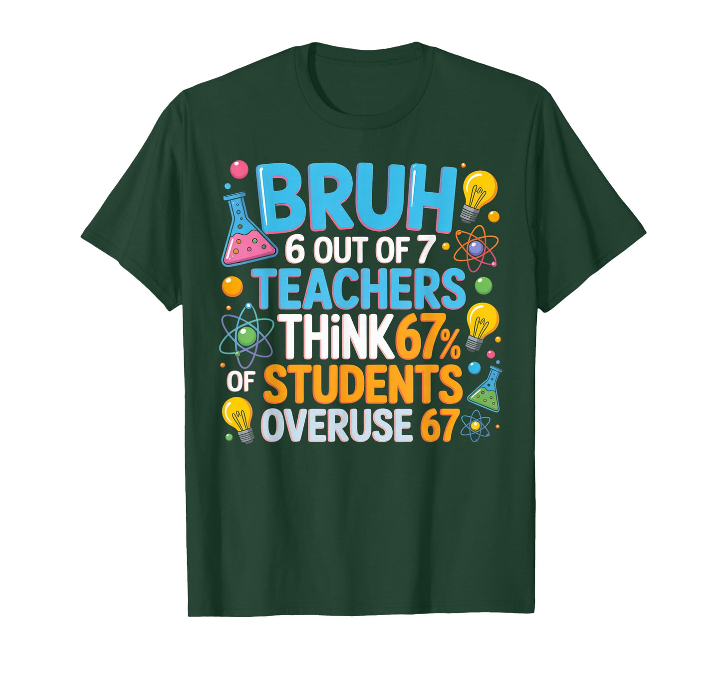 6 Out of 7 Teachers Think 67% of Students Overuse 67 Meme T-Shirt
