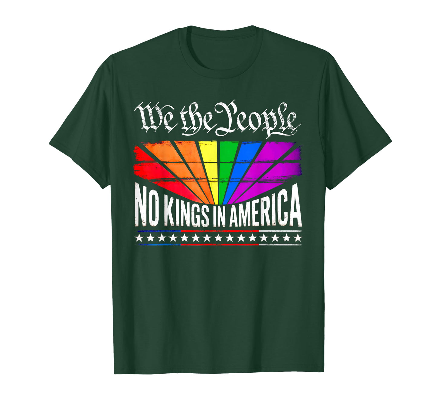 We The People No Kings in America Rainbow LGBTQ Pride Month T-Shirt