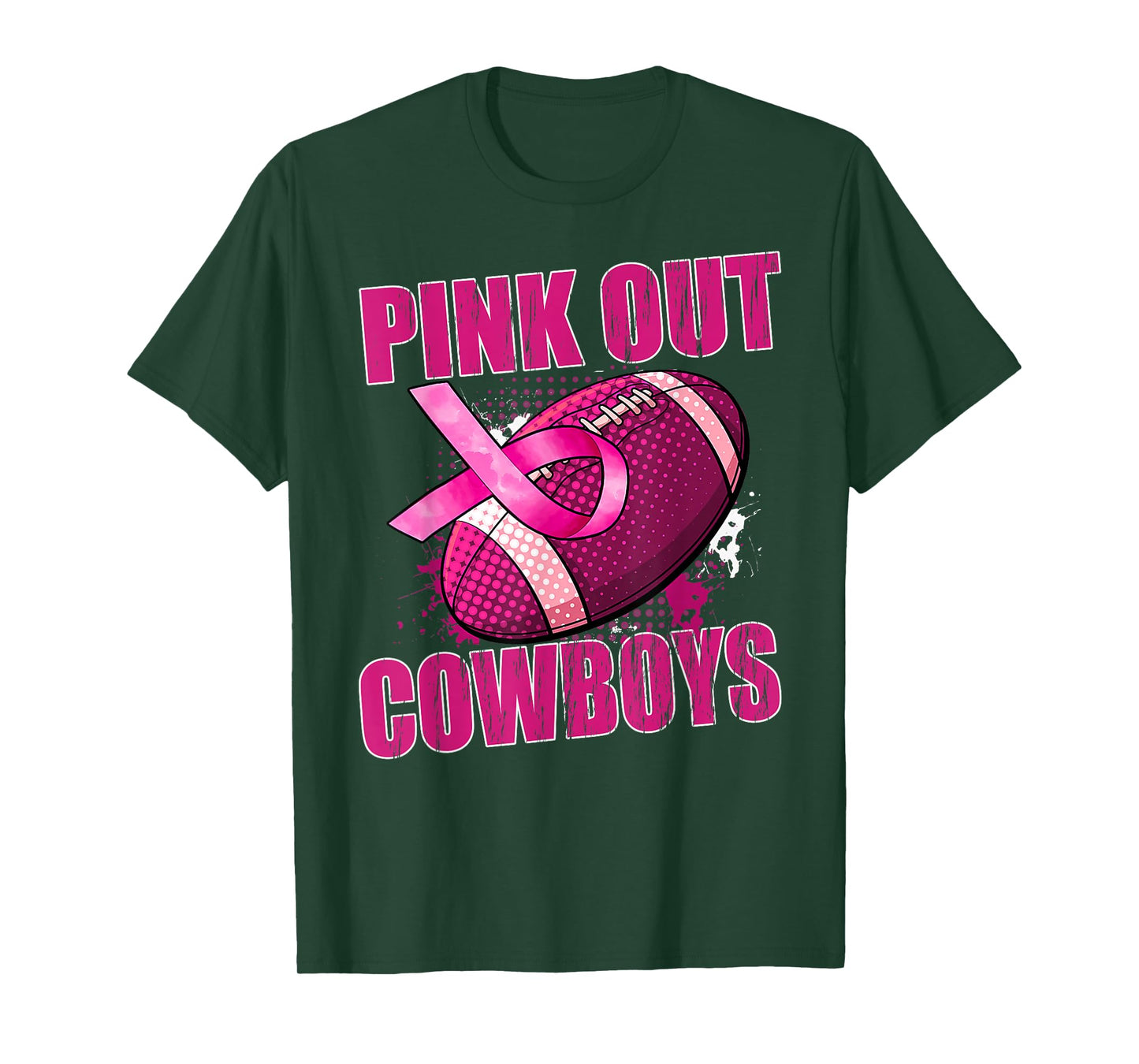 Cowboys Pink Out Football Tackle Breast Cancer T-Shirt