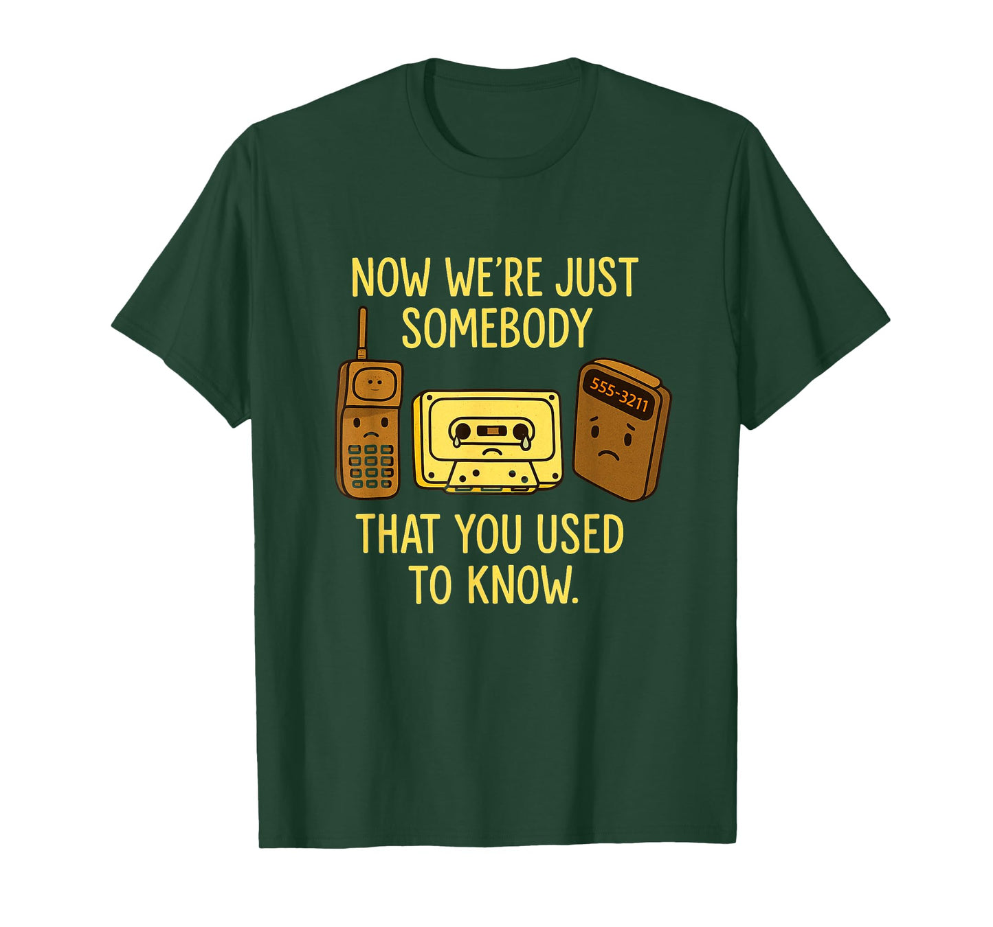 Retro Cassette Pager Phone 90s Nostalgia Throwback T-Shirt