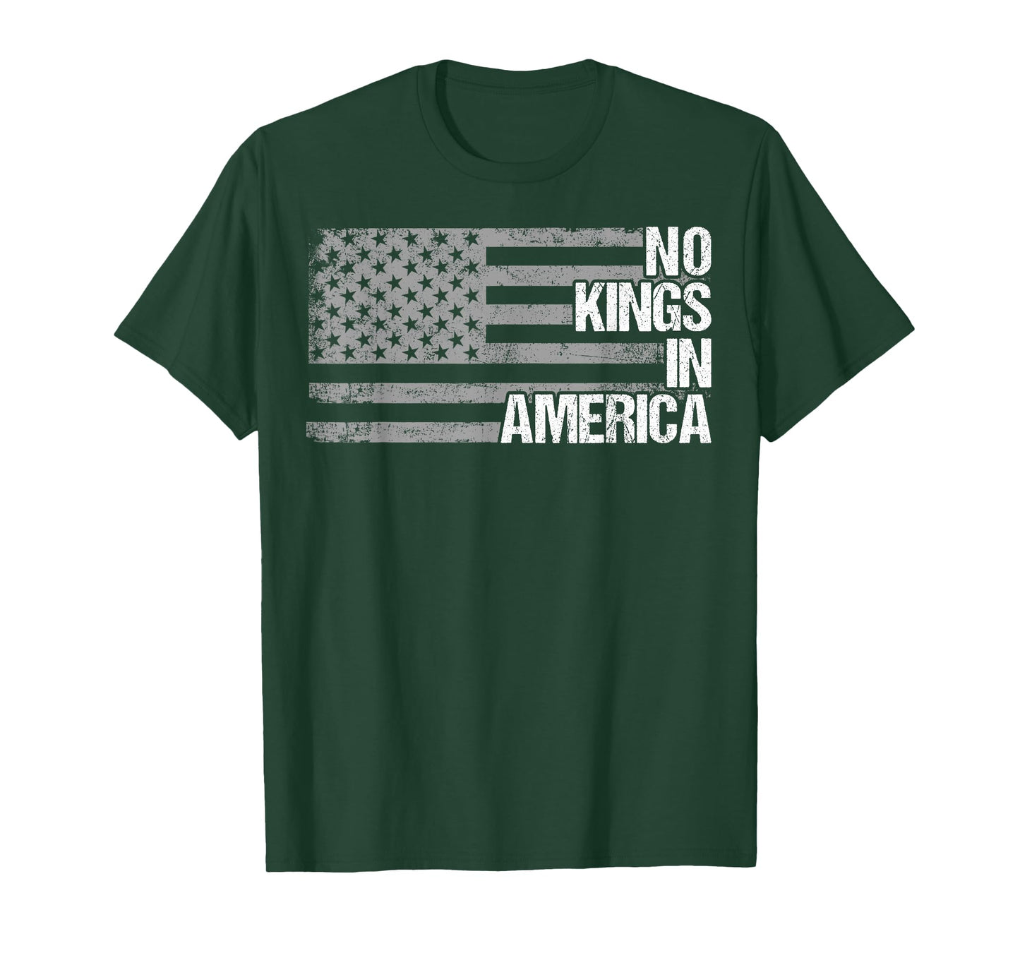 No Kings in America America Flag Vintage No Kings T-Shirt
