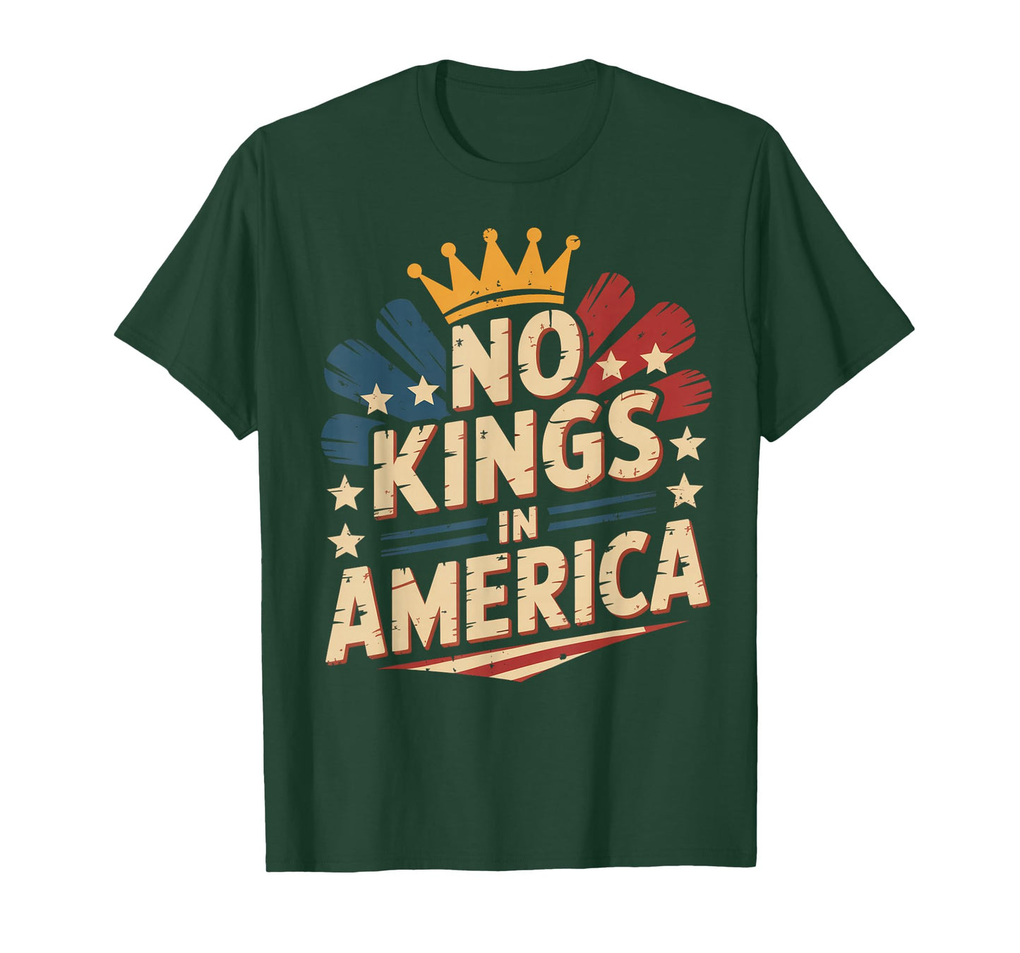 No Kings in America Protest Sign Defiant Voice No Kings USA T-Shirt