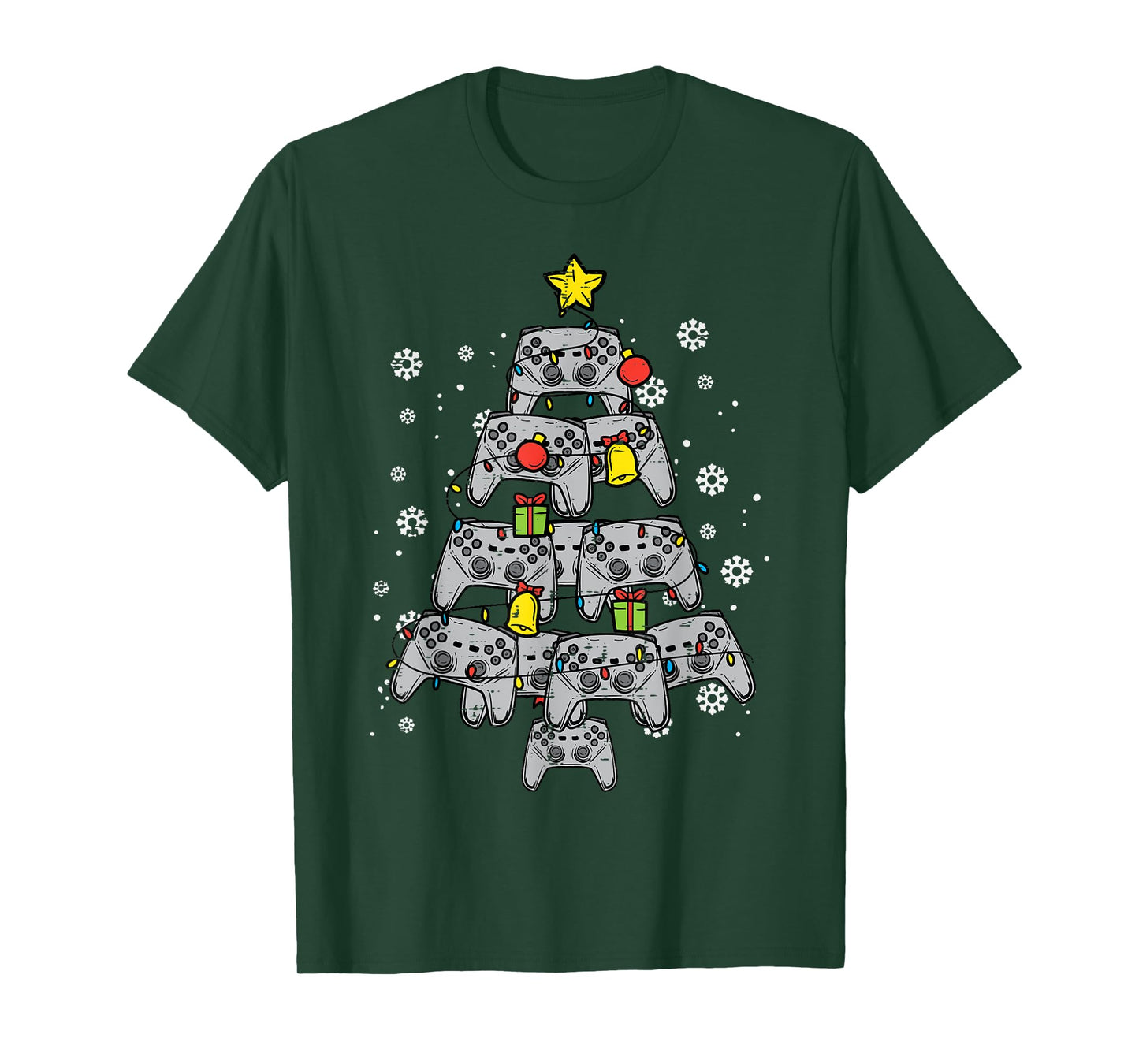 Video Game Controller Christmas Tree Xmas Boy Men Youth Teen T-Shirt