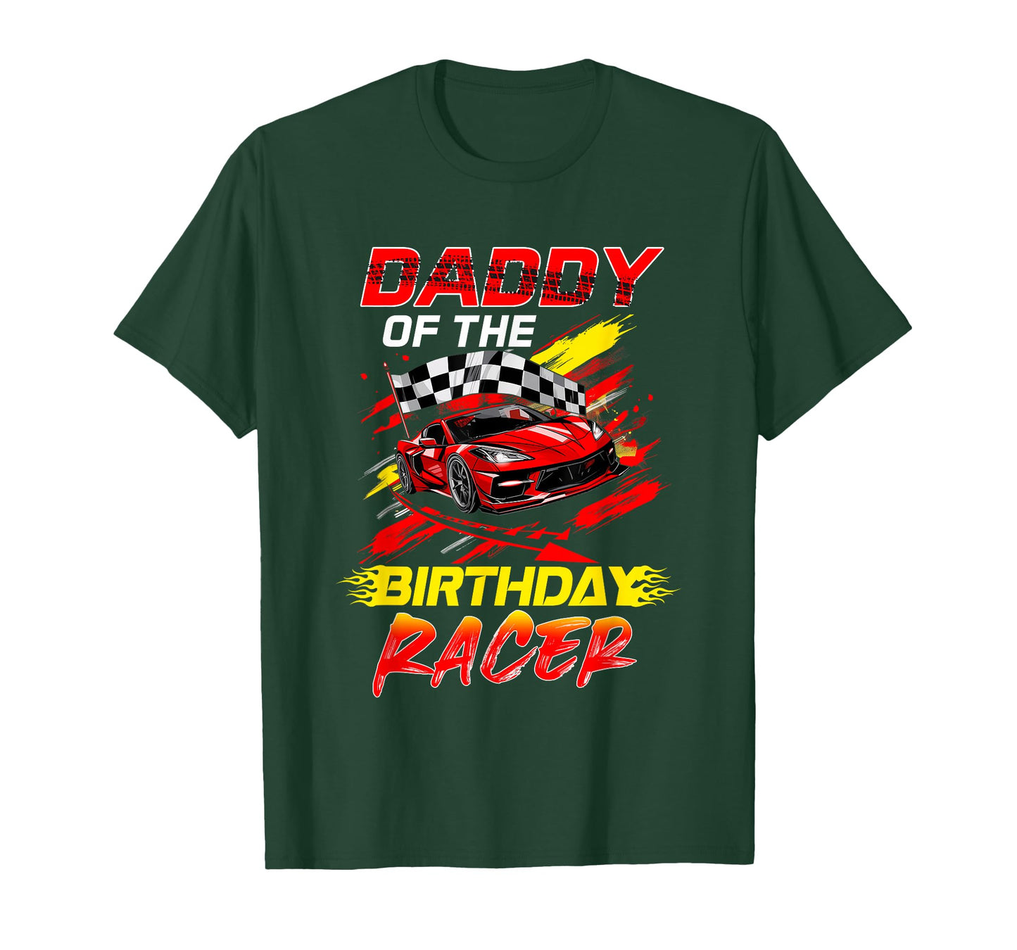 Daddy Of The Birthday Racer Race Car Party Family Matching T-Shirt