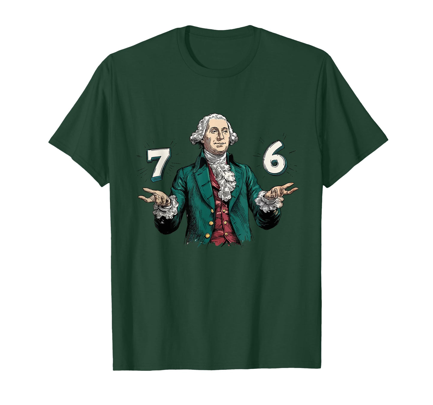Six Seven George Washington 6-7 7 6 Humor 7endy Meme T-Shirt