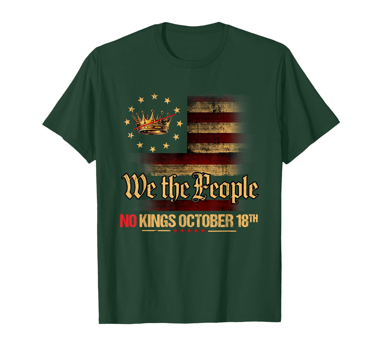 No Kings Shirt Vintage America Flag 1776 October 18TH Shirt T-Shirt