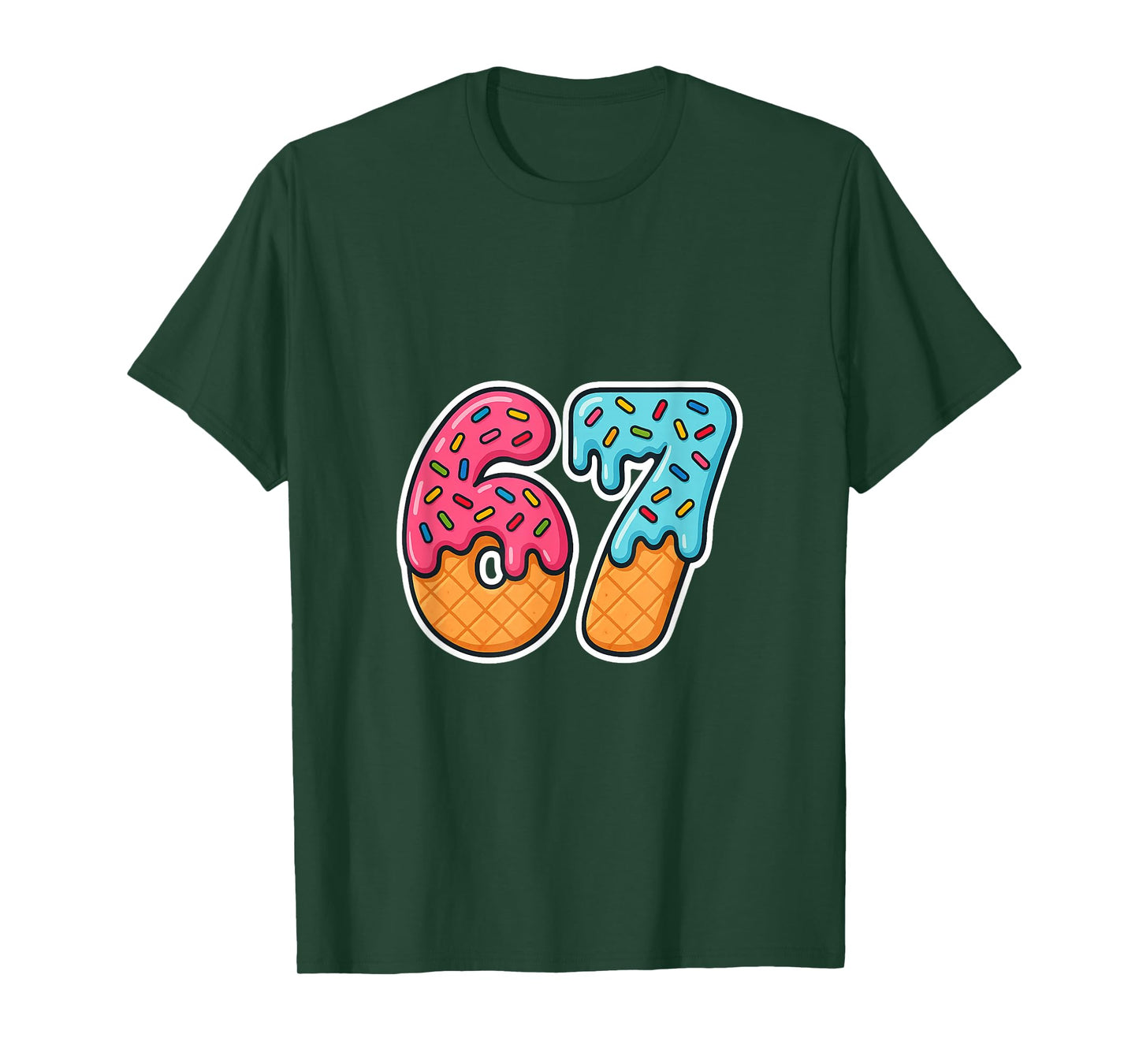 67 Ice Cream Meme Drip Six Seven Slang Gen Alpha T-Shirt T-Shirt