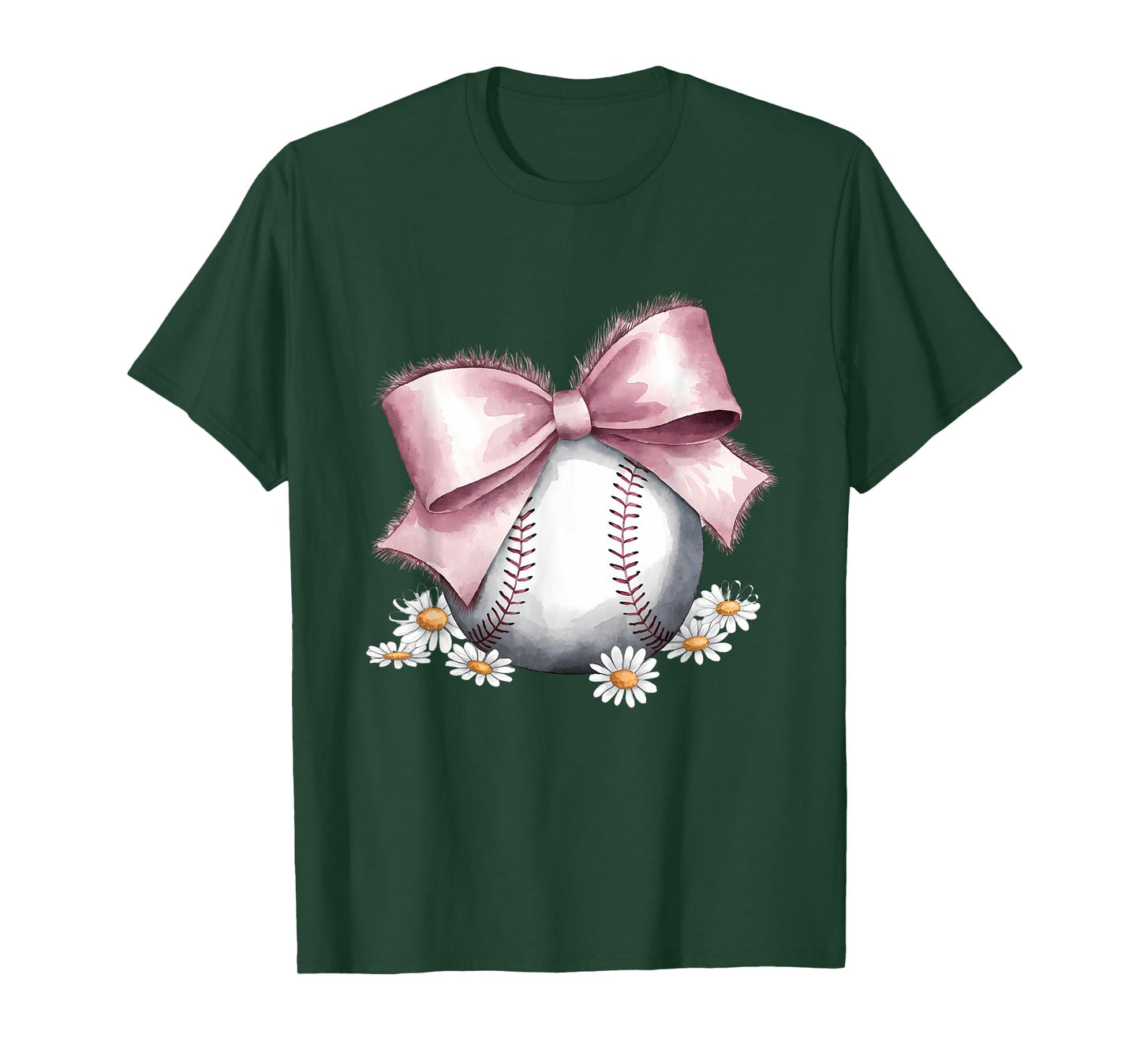 Baseball Coquette Bow Cute Baseball Mom T-Shirt