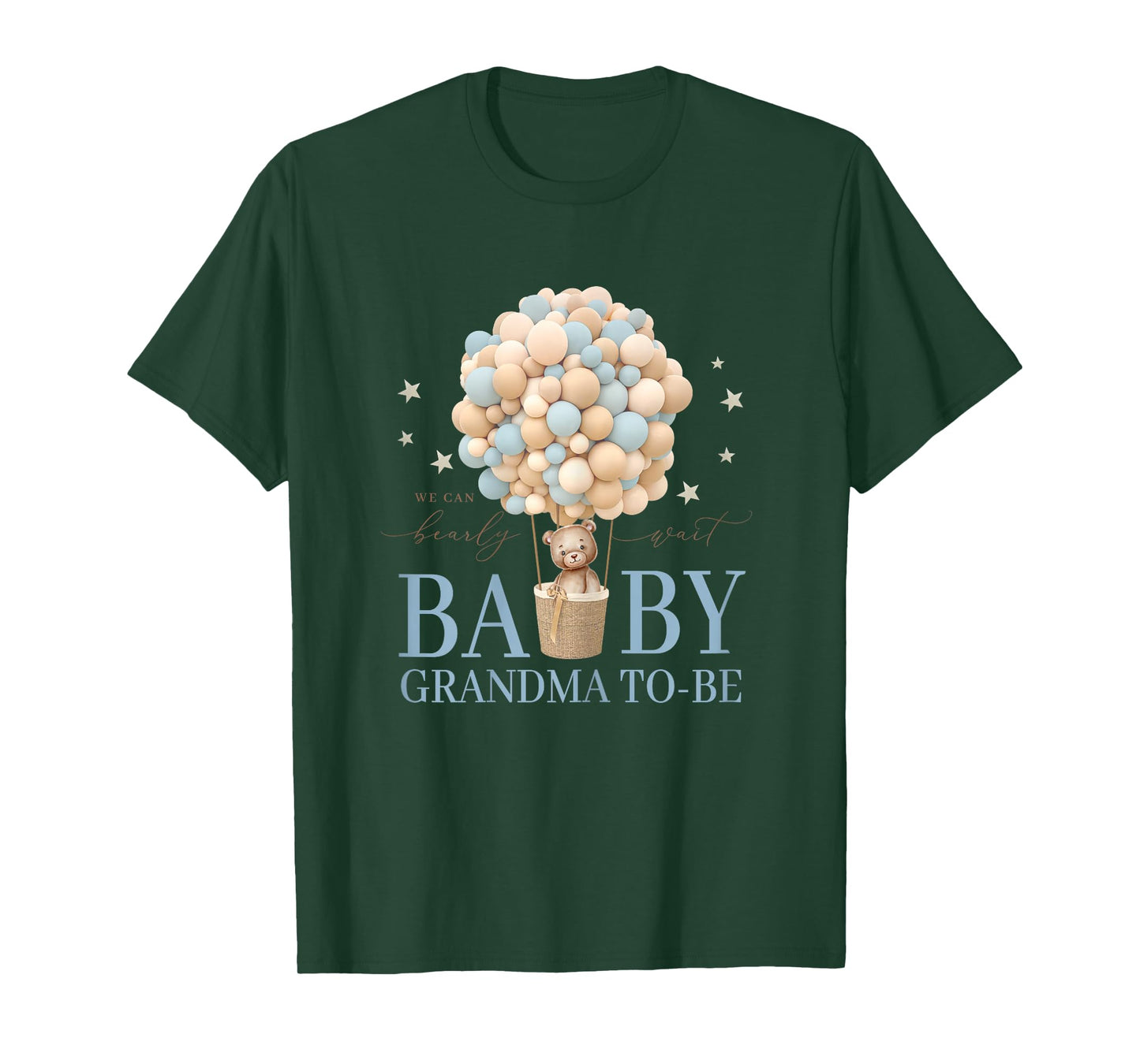 Grandma We Can Bearly Wait Baby Shower Bear Family Matching T-Shirt