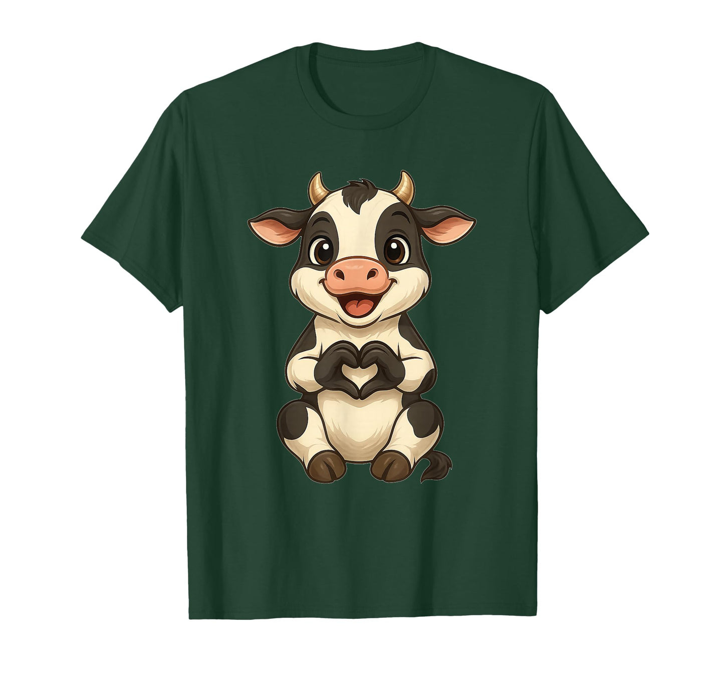 Cow with heart | Sweet cow motif with heart symbol and cow T-Shirt